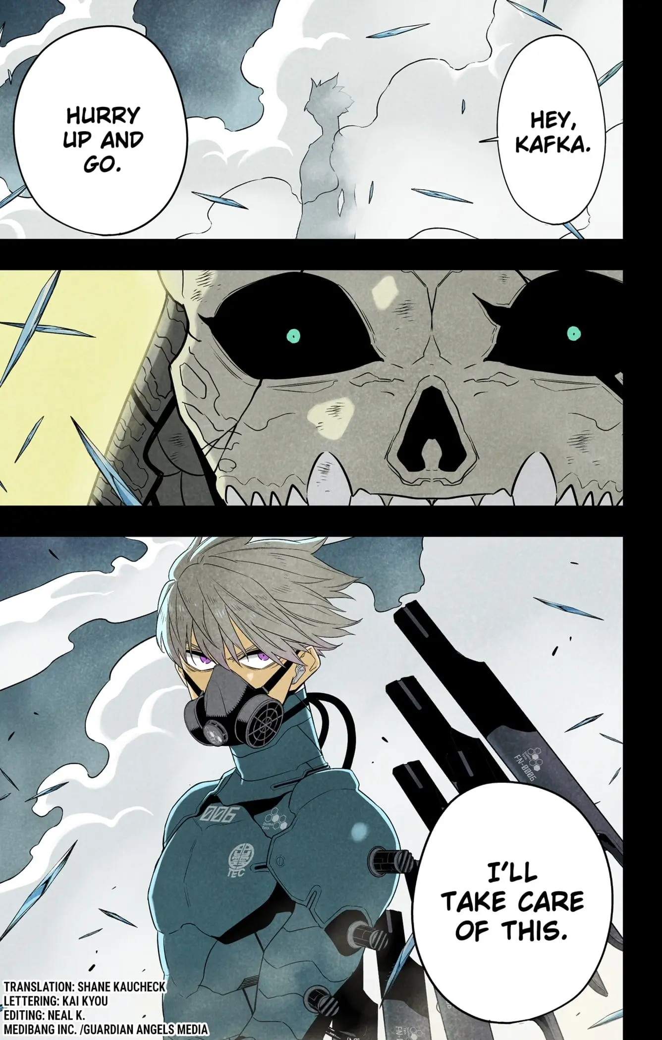 Kaiju No 8 Manga, chapter 100, page 1