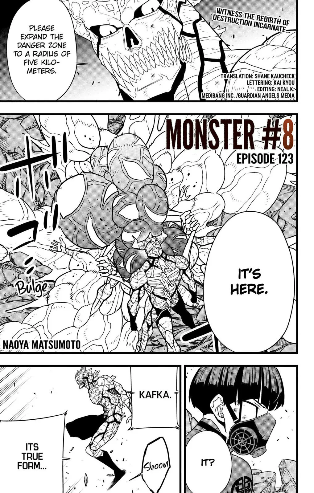 Kaiju No 8 Manga, chapter 123, page 1