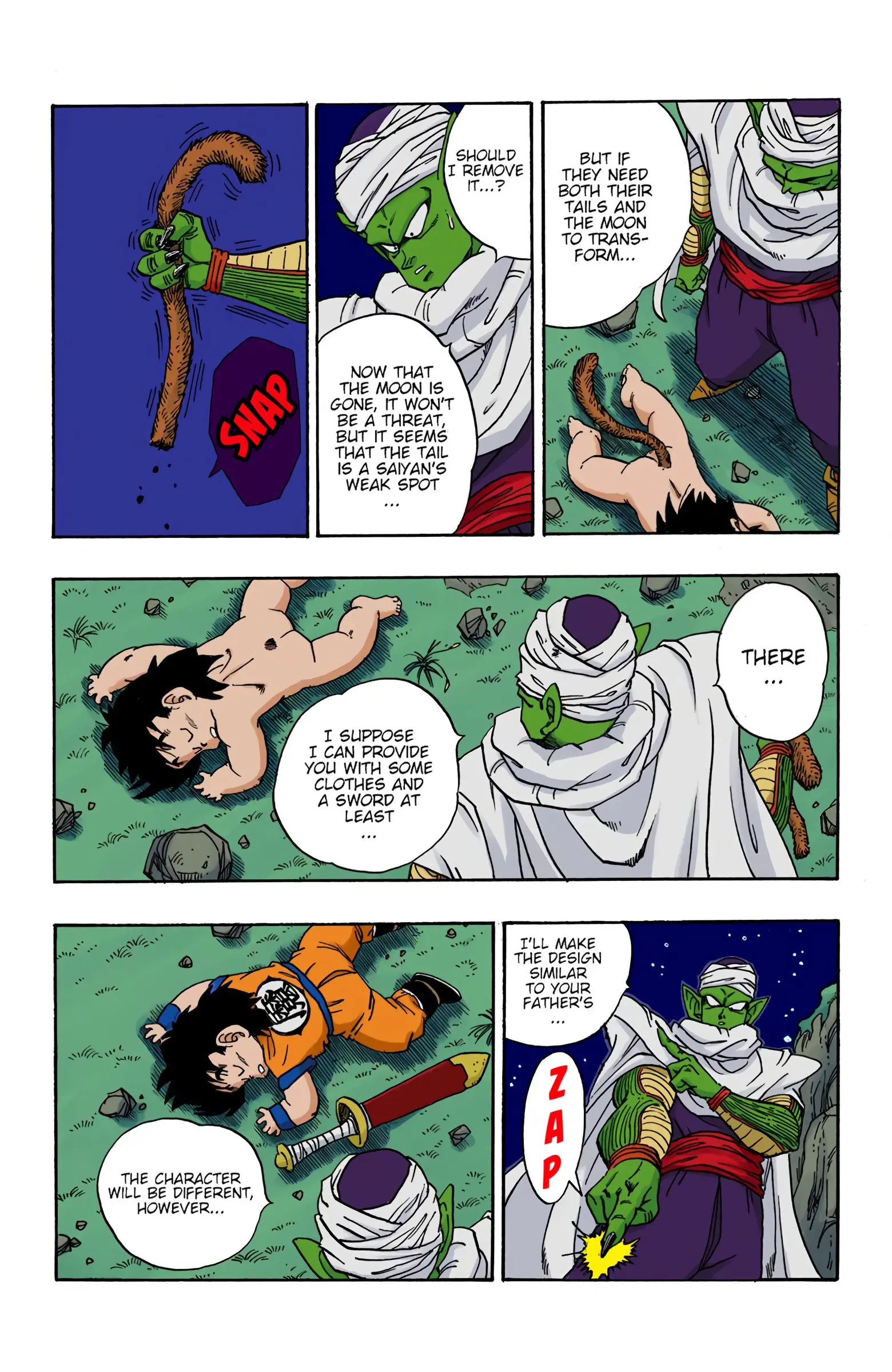 DBZ Saiyan Saga Colored Manga, chapter 208, page 14