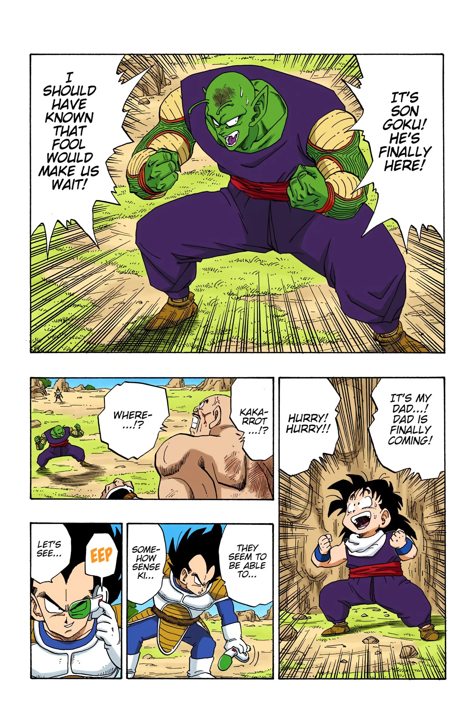 DBZ Saiyan Saga Colored Manga, chapter 222, page 2