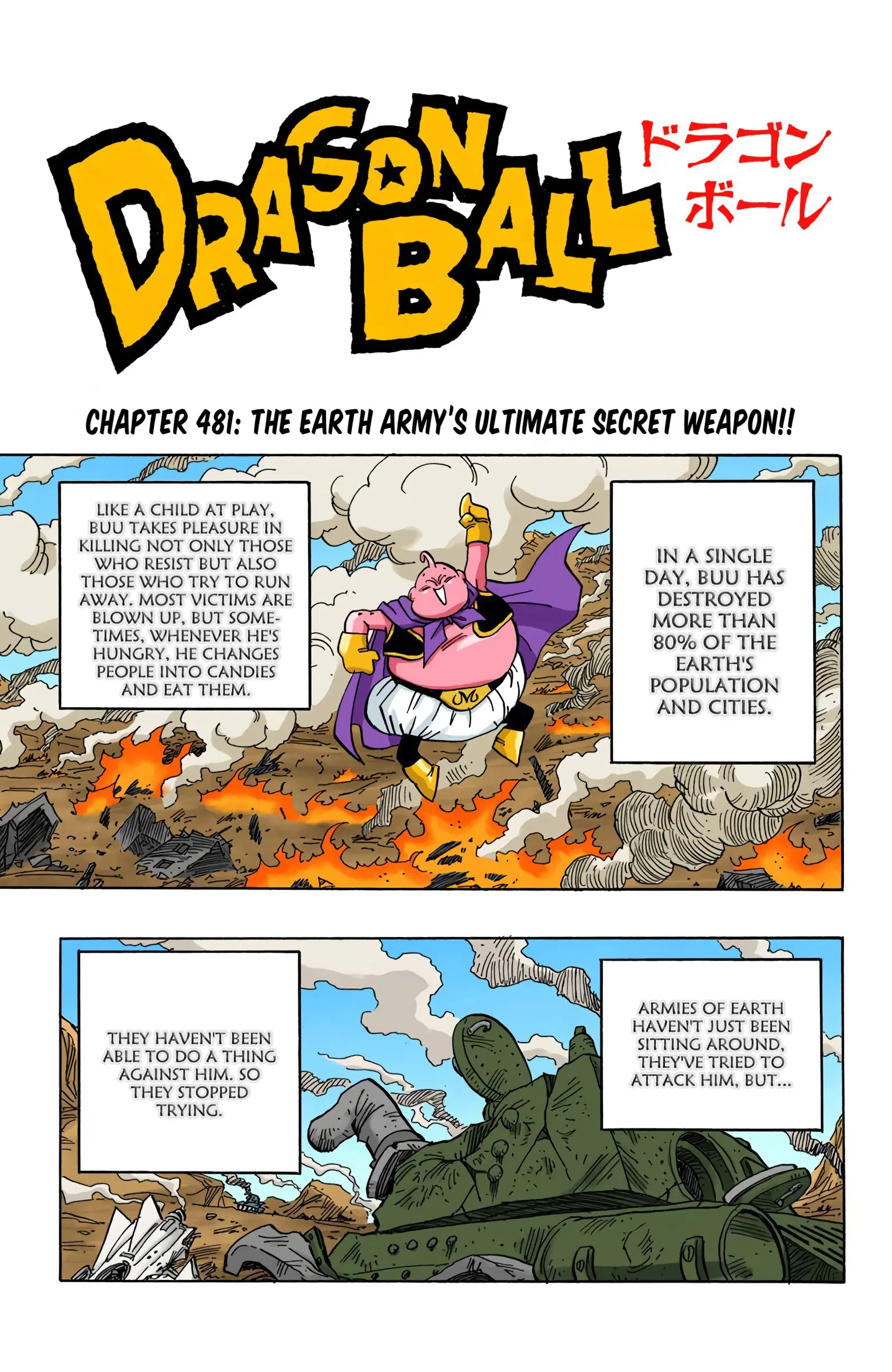 DBZ Majin Buu Saga Colored Manga, chapter 481, page 1