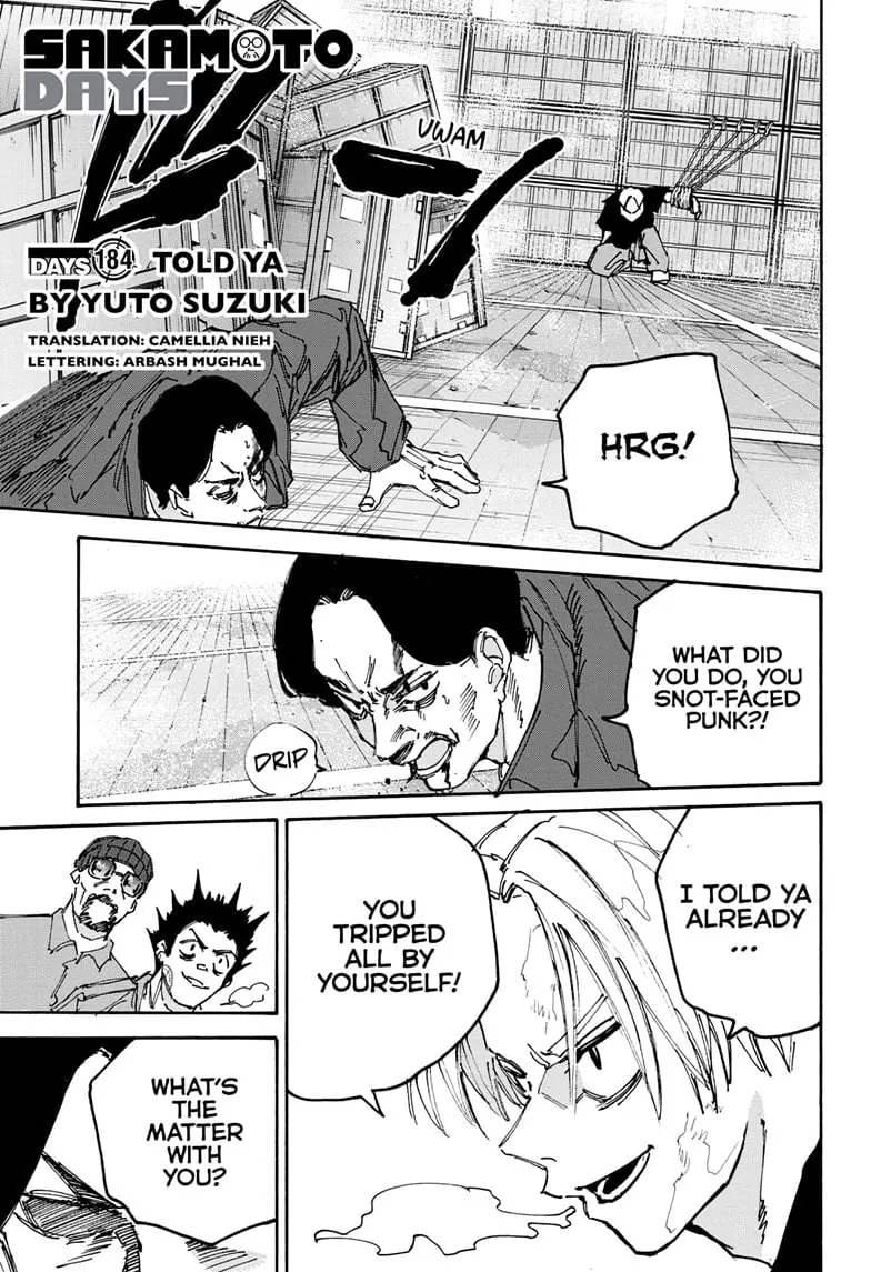 Sakamoto Days Manga Online, chapter 184, page 1