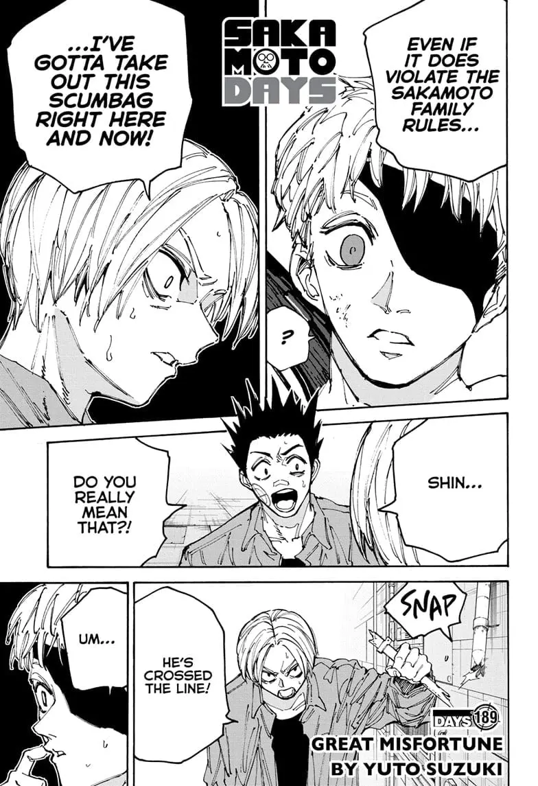 Sakamoto Days Manga Online, chapter 189, page 1