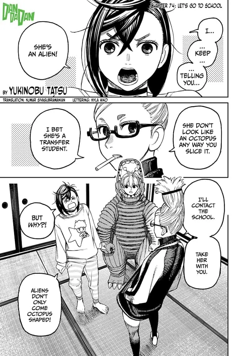 Dandadan Manga, chapter 74, page 1