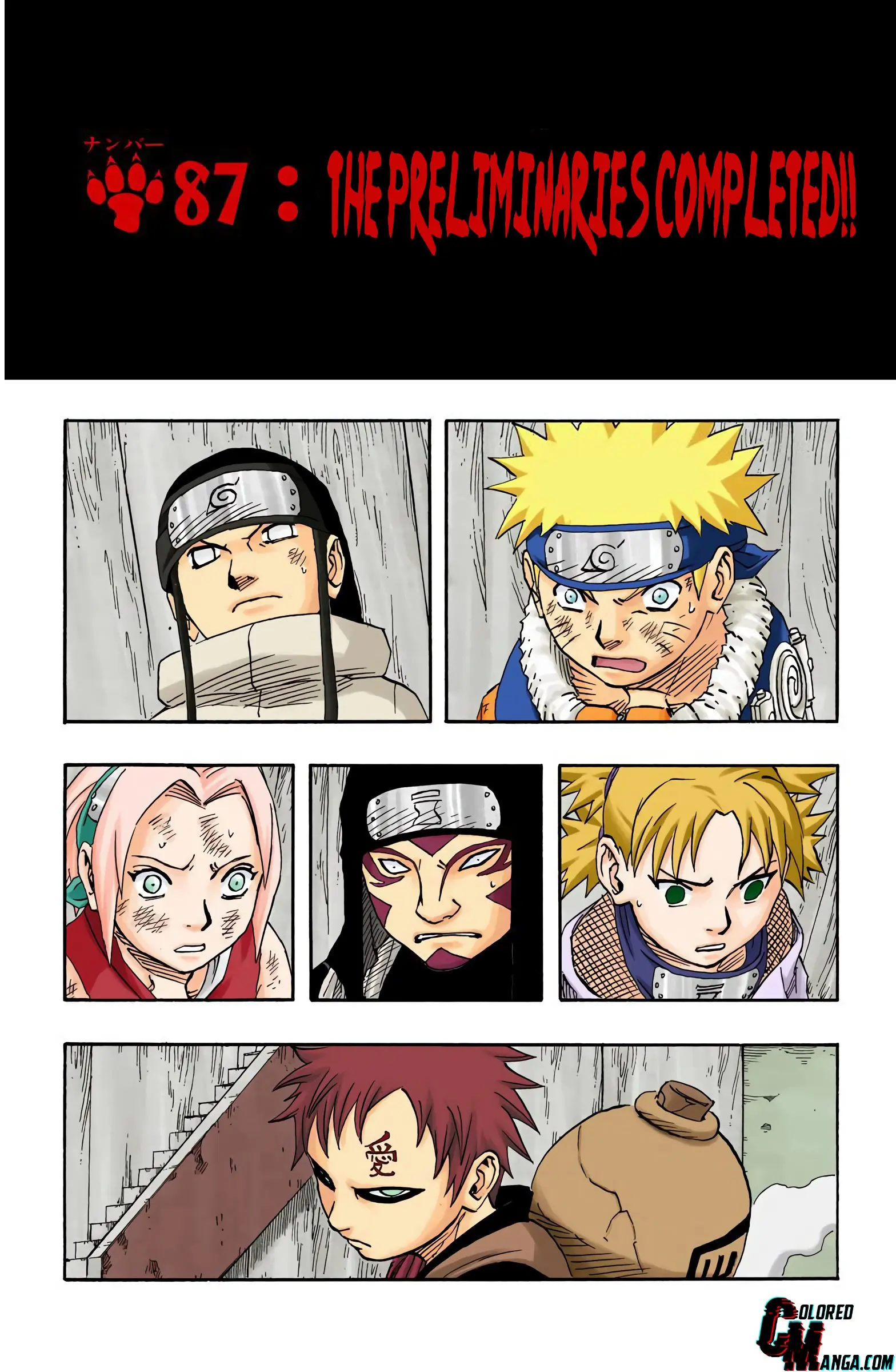 Naruto Colored Manga Online, chapter 87, page 1
