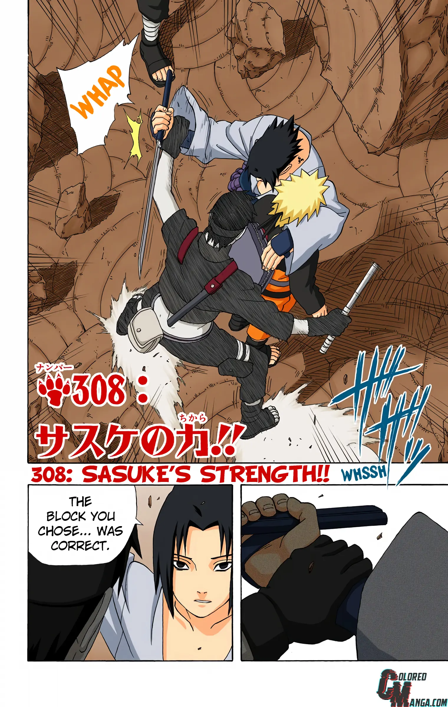 Naruto Colored Manga Online, chapter 308, page 2