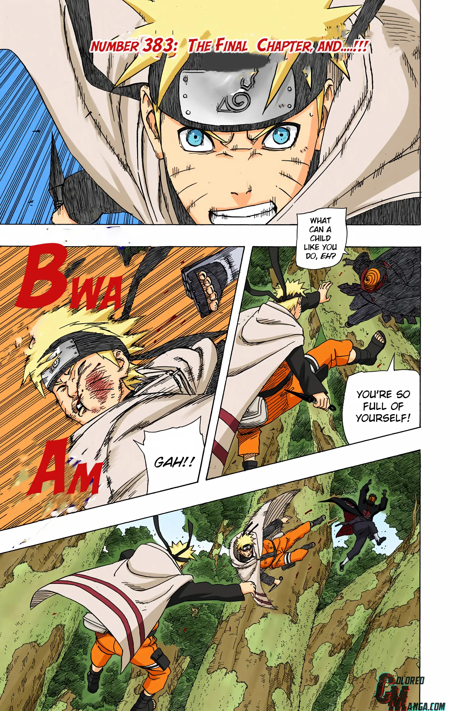 Naruto Colored Manga Online, chapter 383, page 1