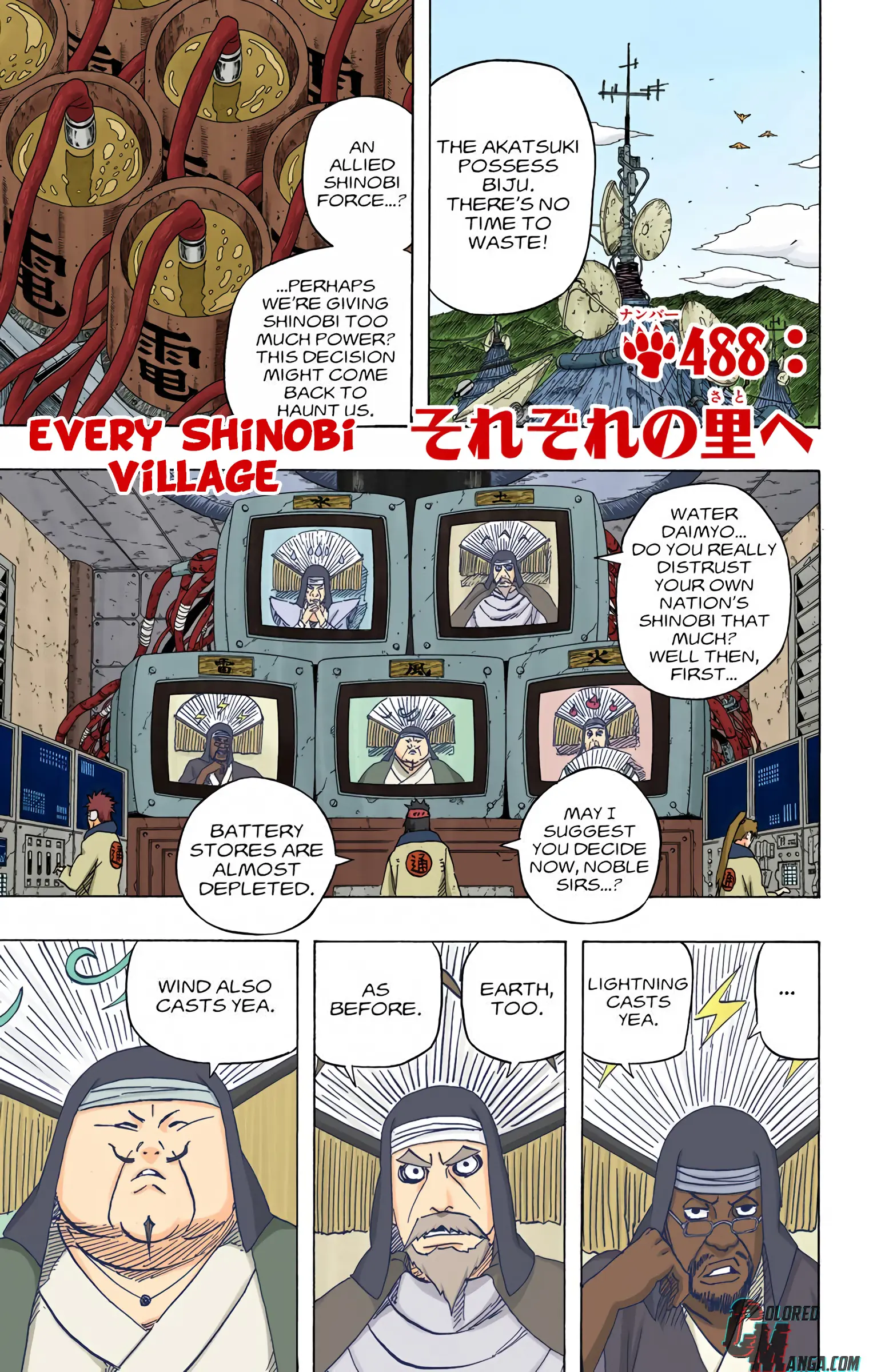 Naruto Colored Manga Online, chapter 488, page 1