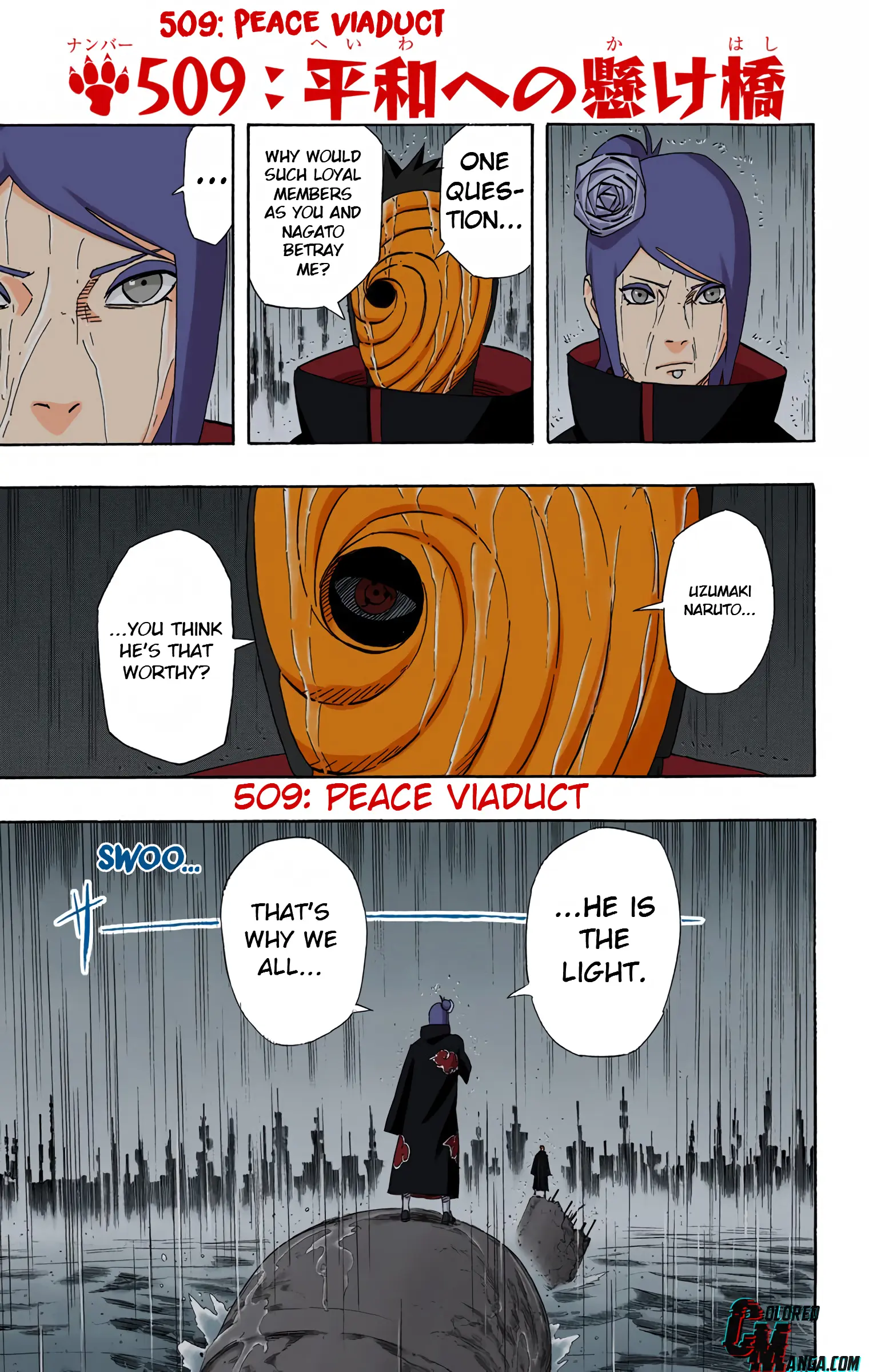 Naruto Colored Manga Online, chapter 509, page 1