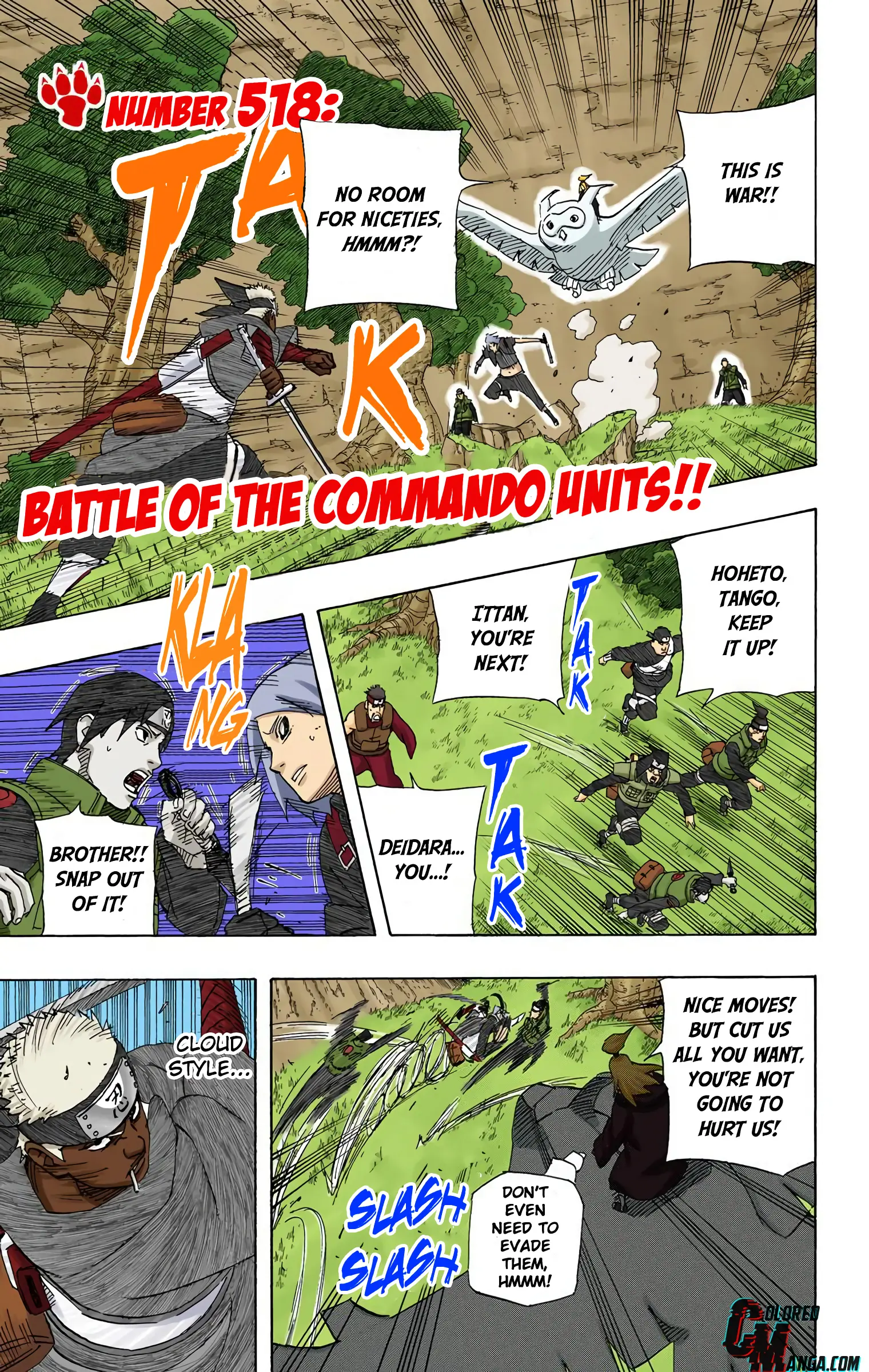 Naruto Colored Manga Online, chapter 518, page 1