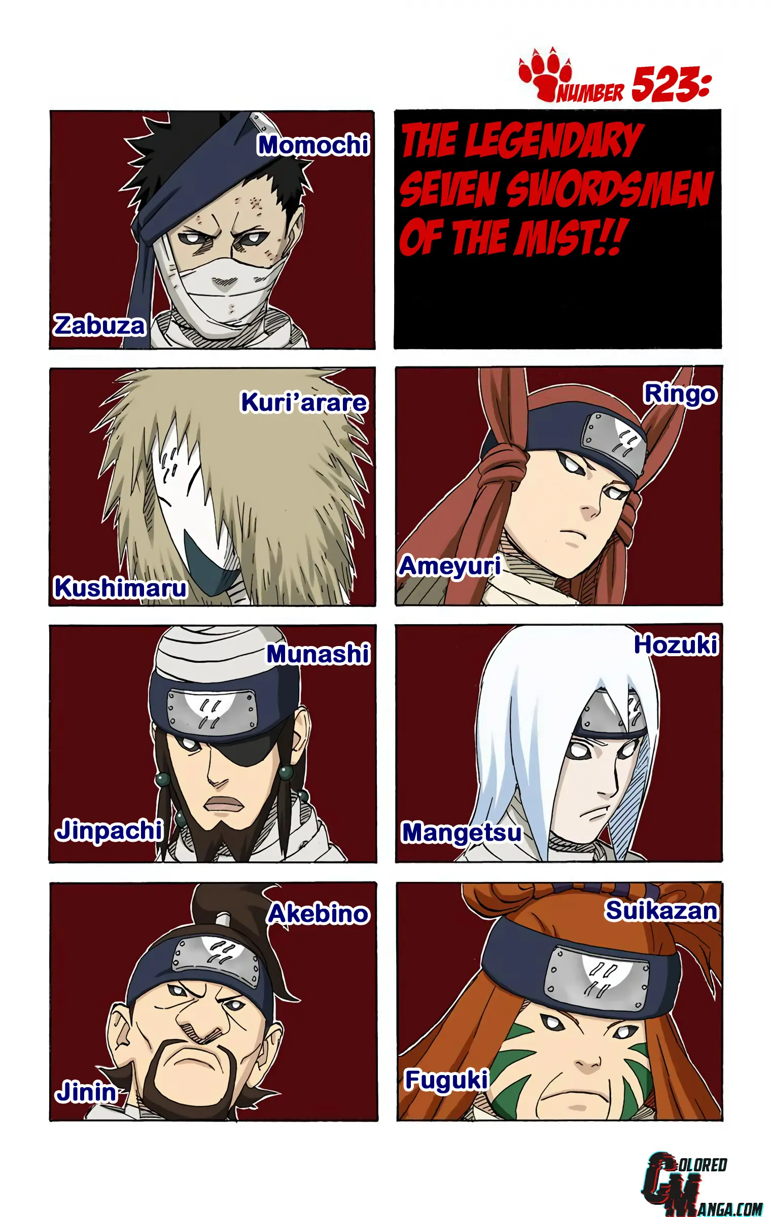 Naruto Colored Manga Online, chapter 523, page 1