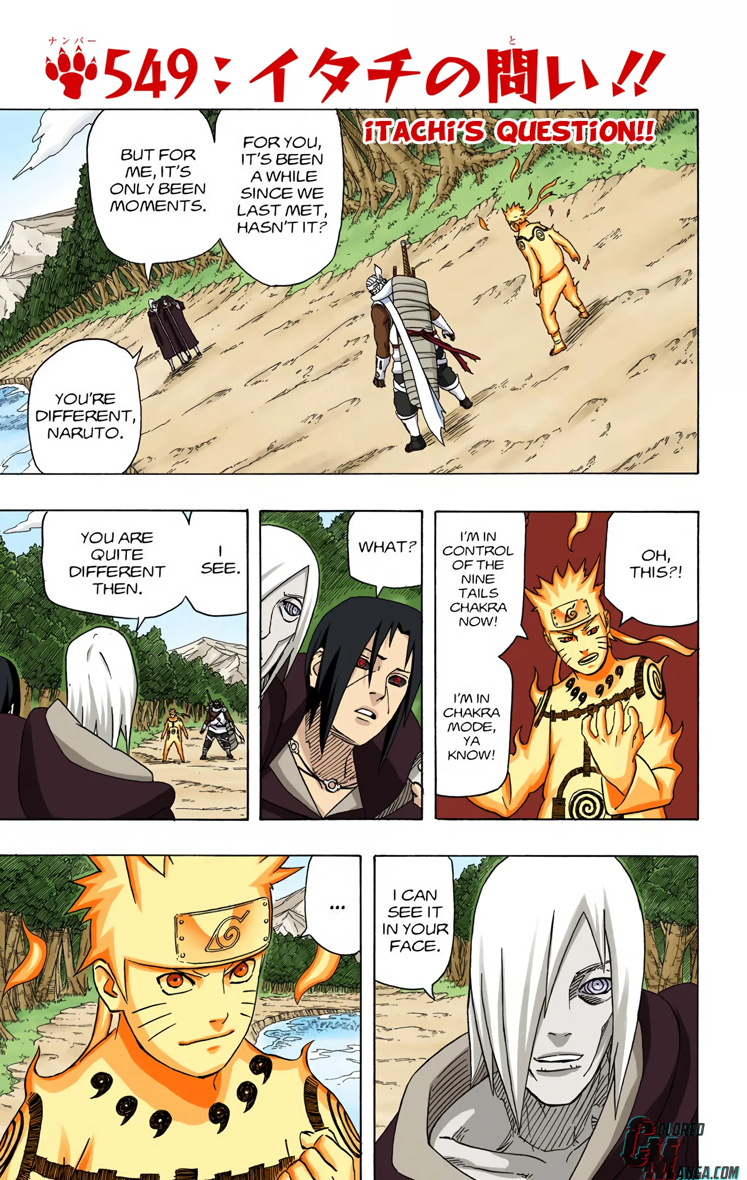 Naruto Colored Manga Online, chapter 549, page 1