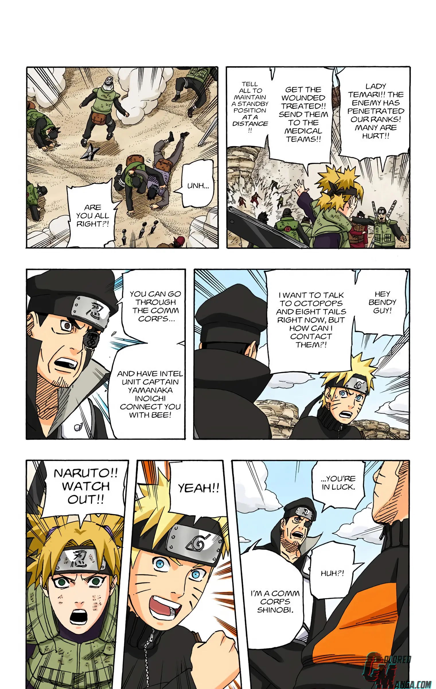 Naruto Colored Manga Online, chapter 555, page 3