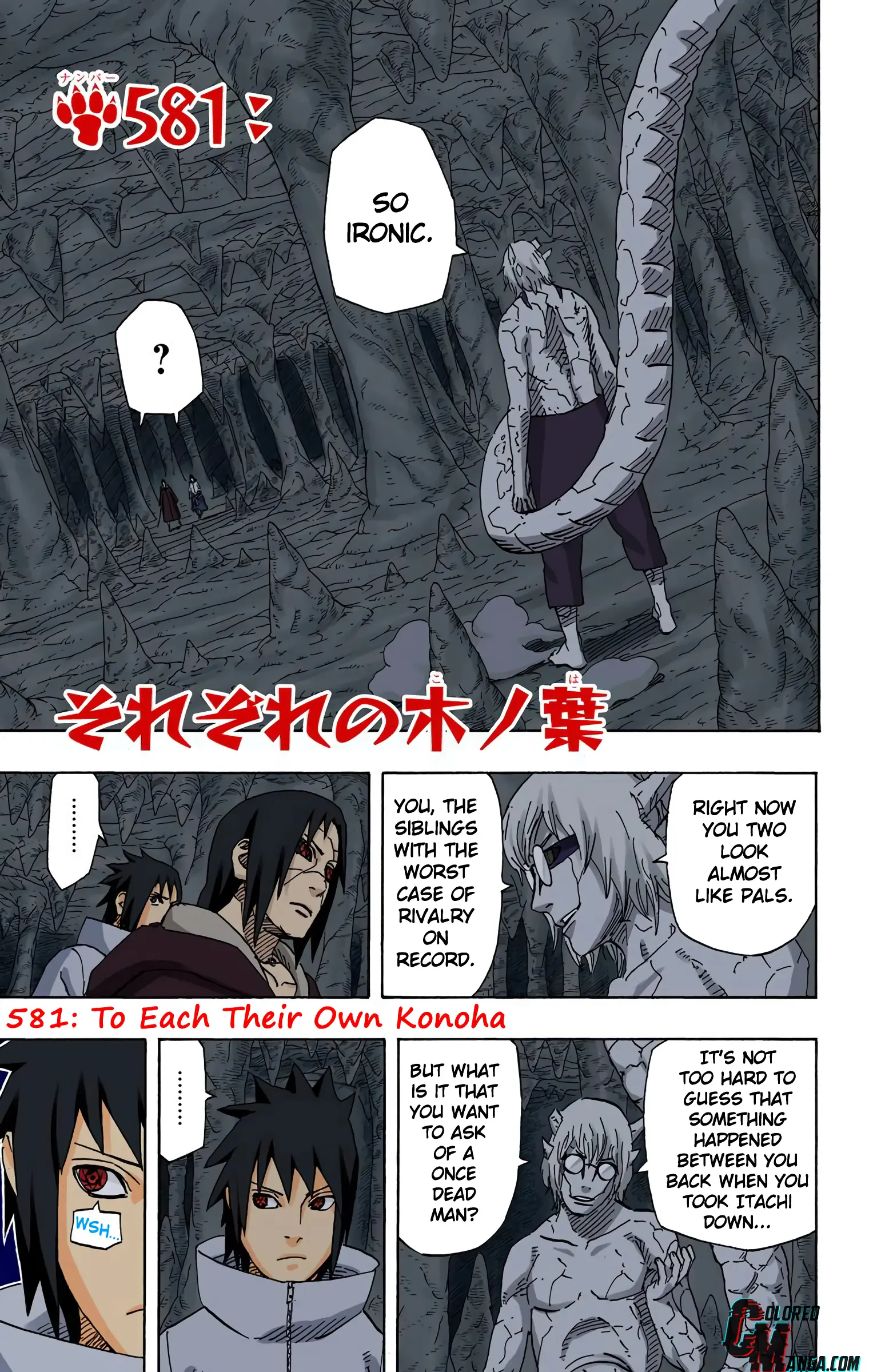 Naruto Colored Manga Online, chapter 581, page 1