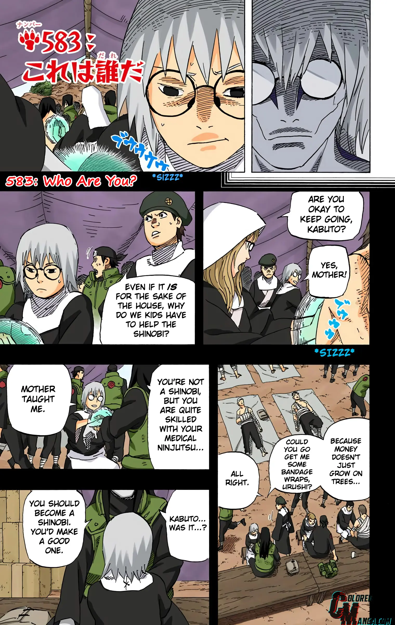 Naruto Colored Manga Online, chapter 583, page 1