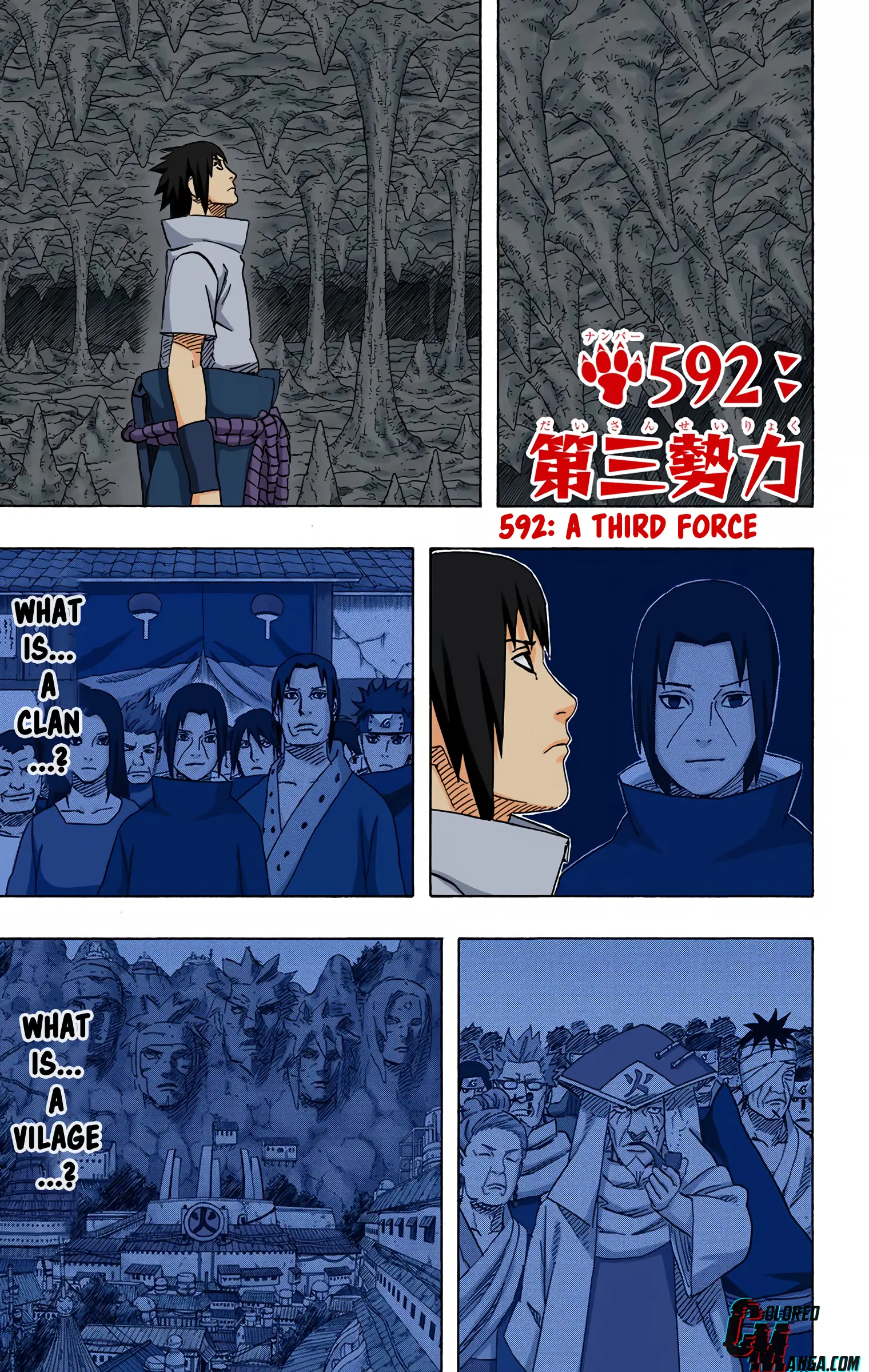 Naruto Colored Manga Online, chapter 592, page 1