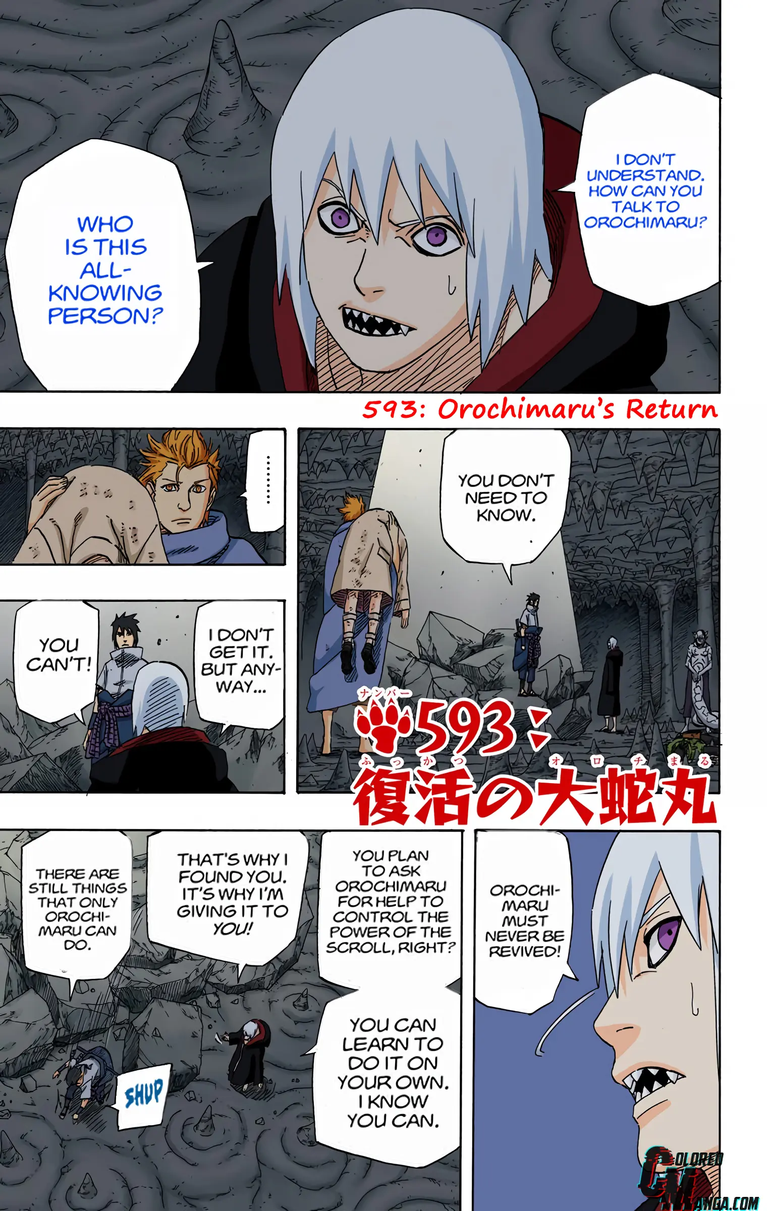 Naruto Colored Manga Online, chapter 593, page 1
