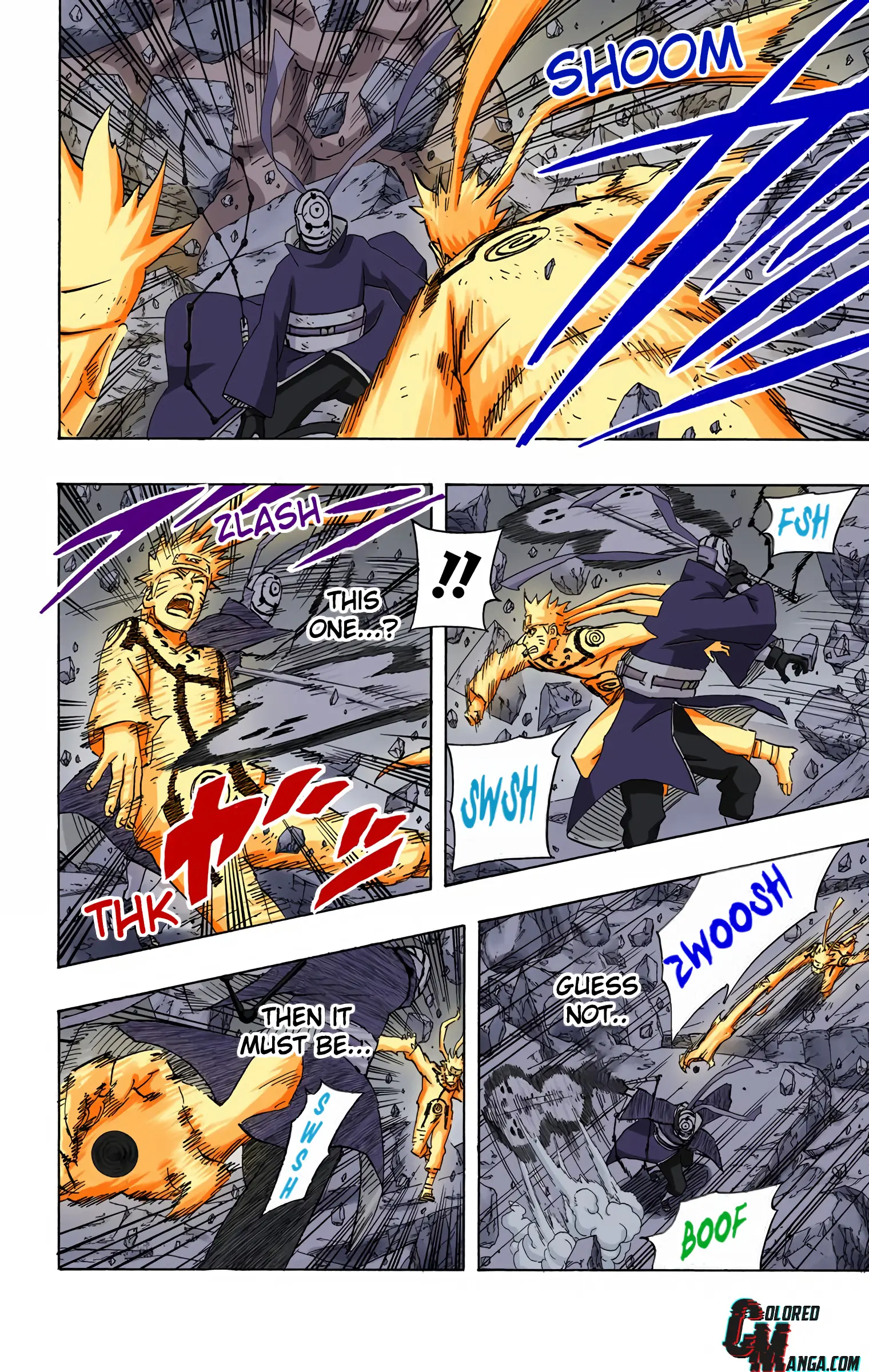Naruto Colored Manga Online, chapter 595, page 7