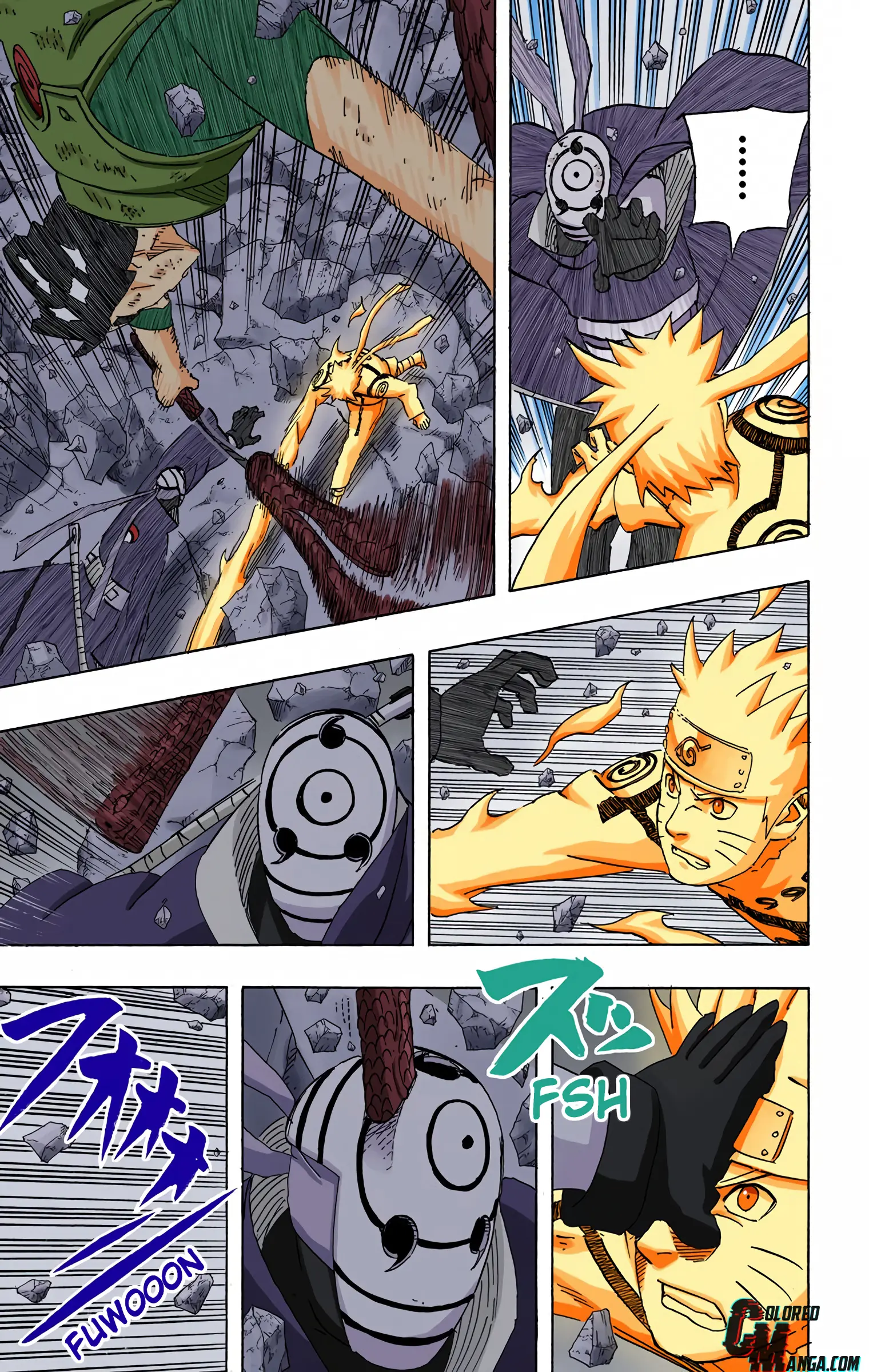 Naruto Colored Manga Online, chapter 595, page 8
