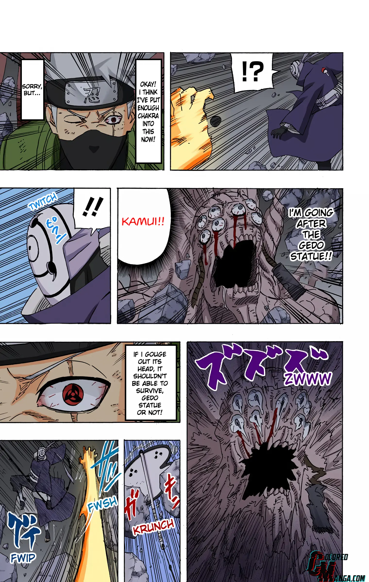 Naruto Colored Manga Online, chapter 595, page 12