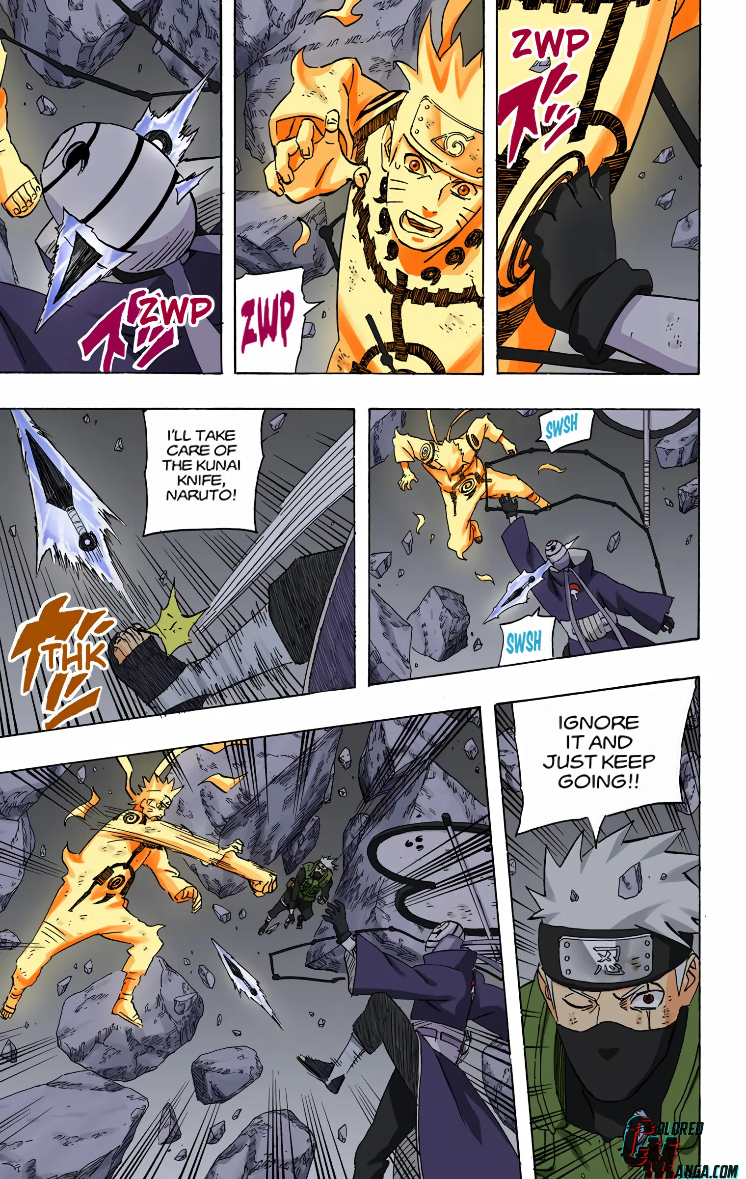 Naruto Colored Manga Online, chapter 595, page 18