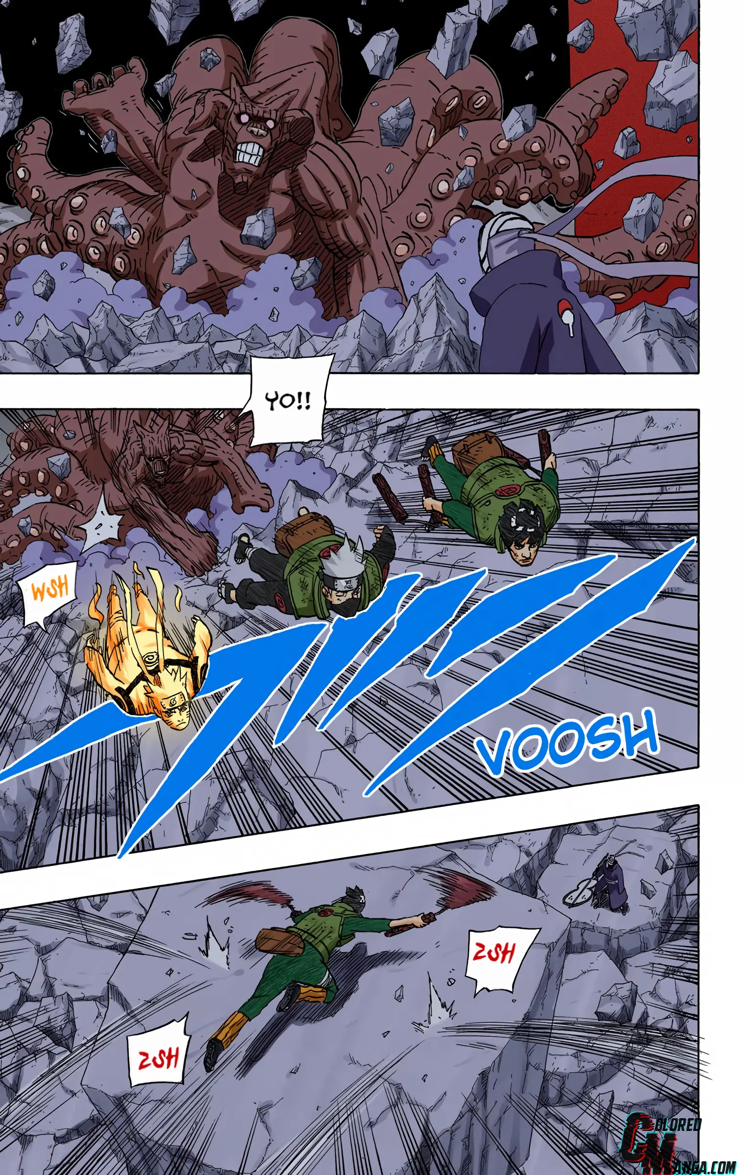 Naruto Colored Manga Online, chapter 596, page 9