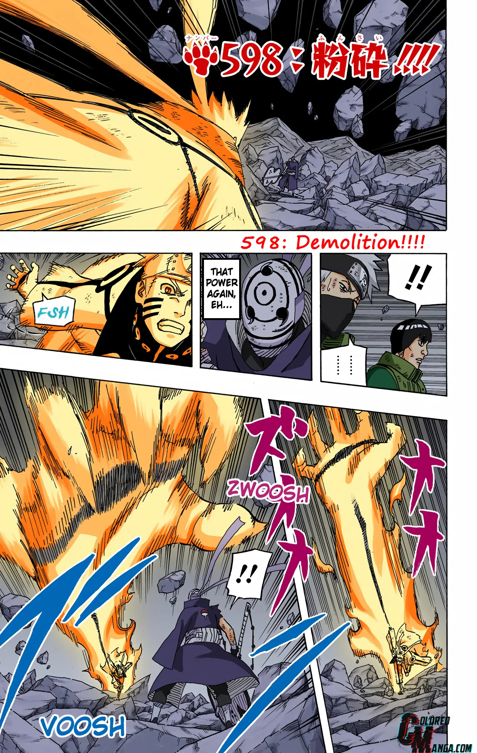 Naruto Colored Manga Online, chapter 598, page 5
