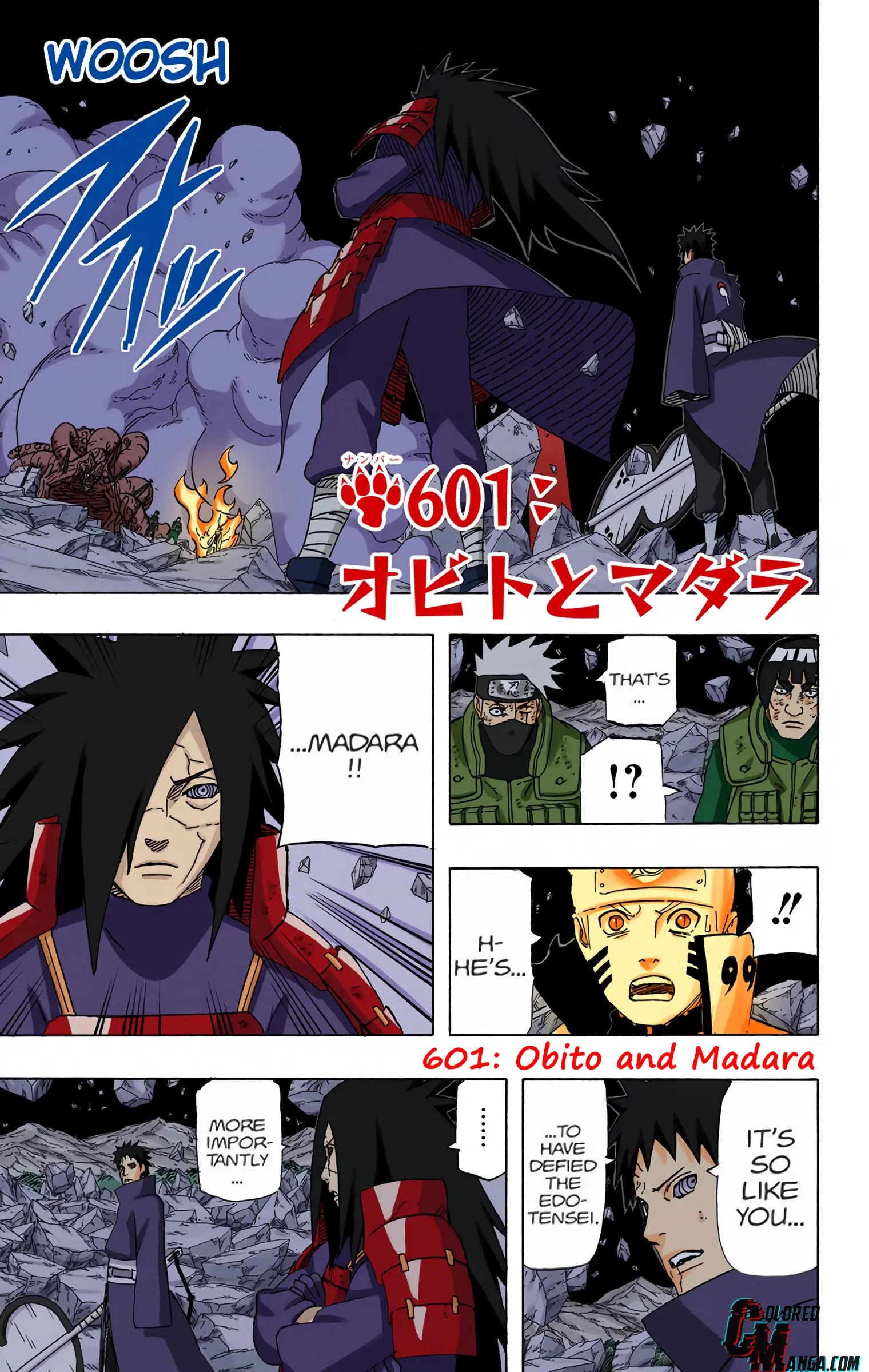 Naruto Colored Manga Online, chapter 601, page 1