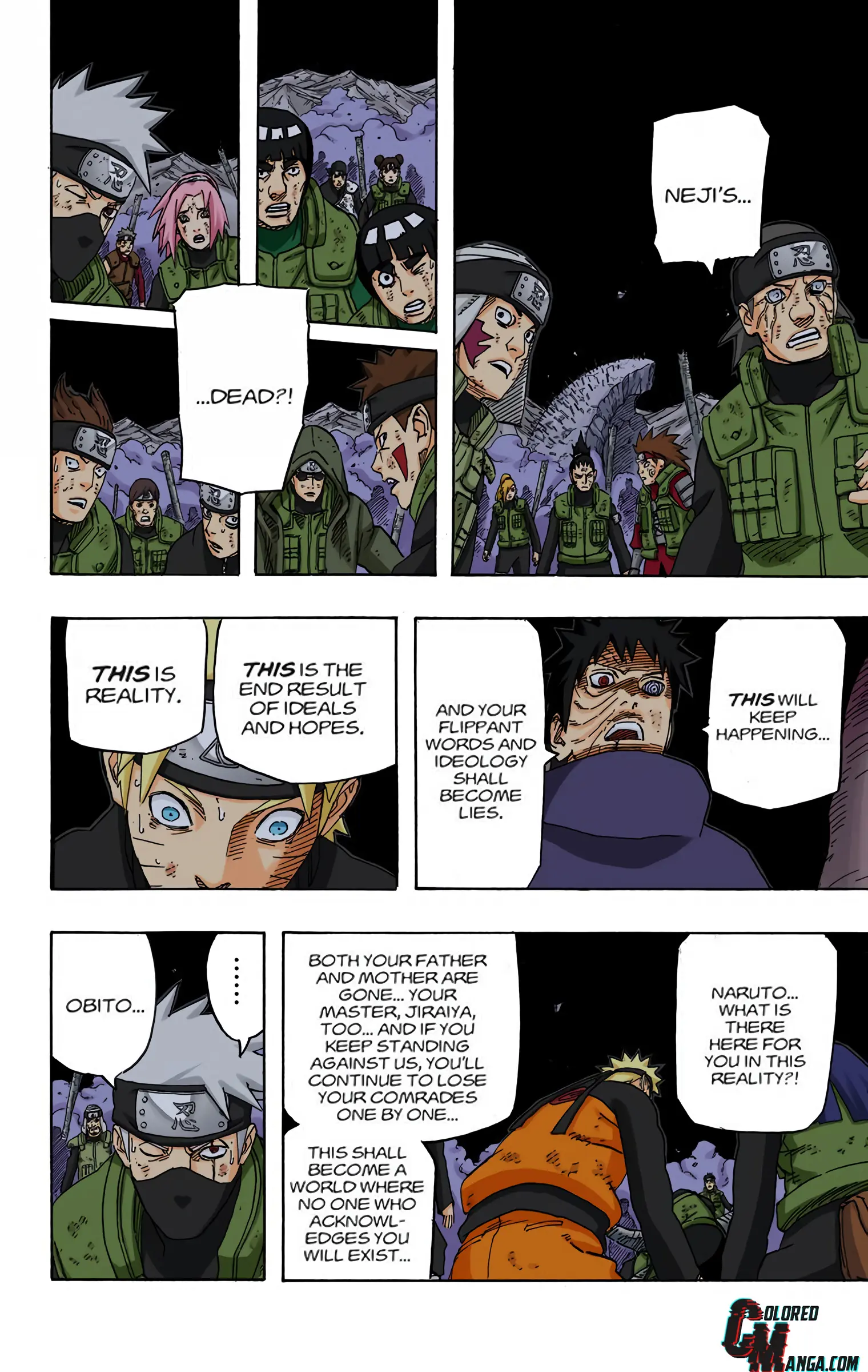 Naruto Colored Manga Online, chapter 615, page 3