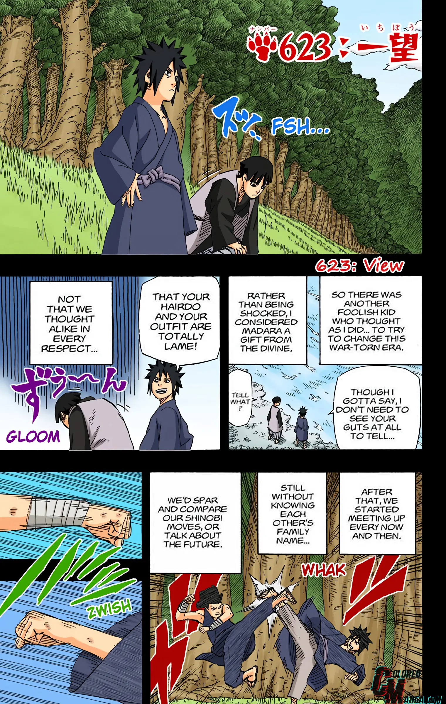 Naruto Colored Manga Online, chapter 623, page 1
