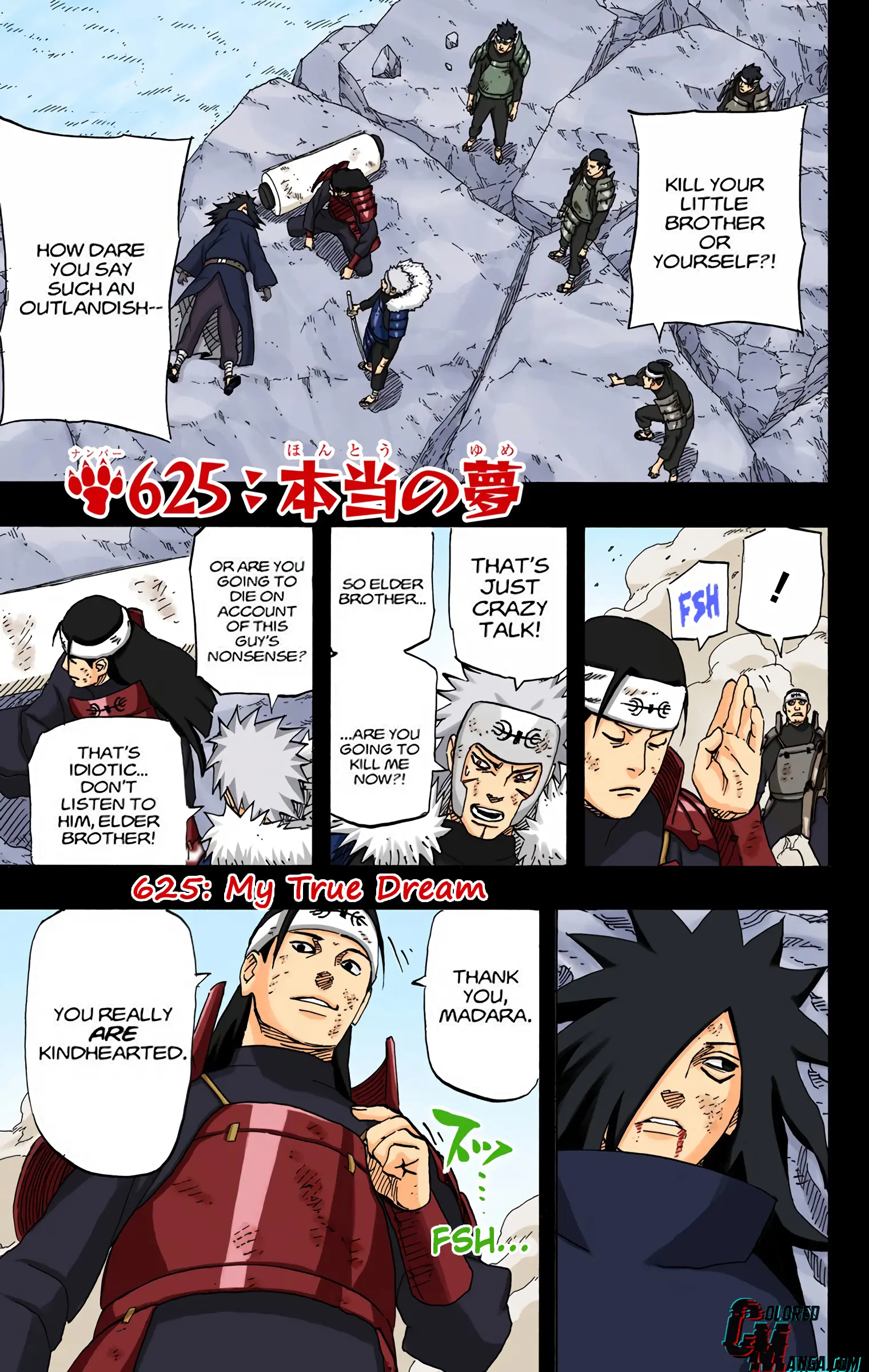 Naruto Colored Manga Online, chapter 625, page 1