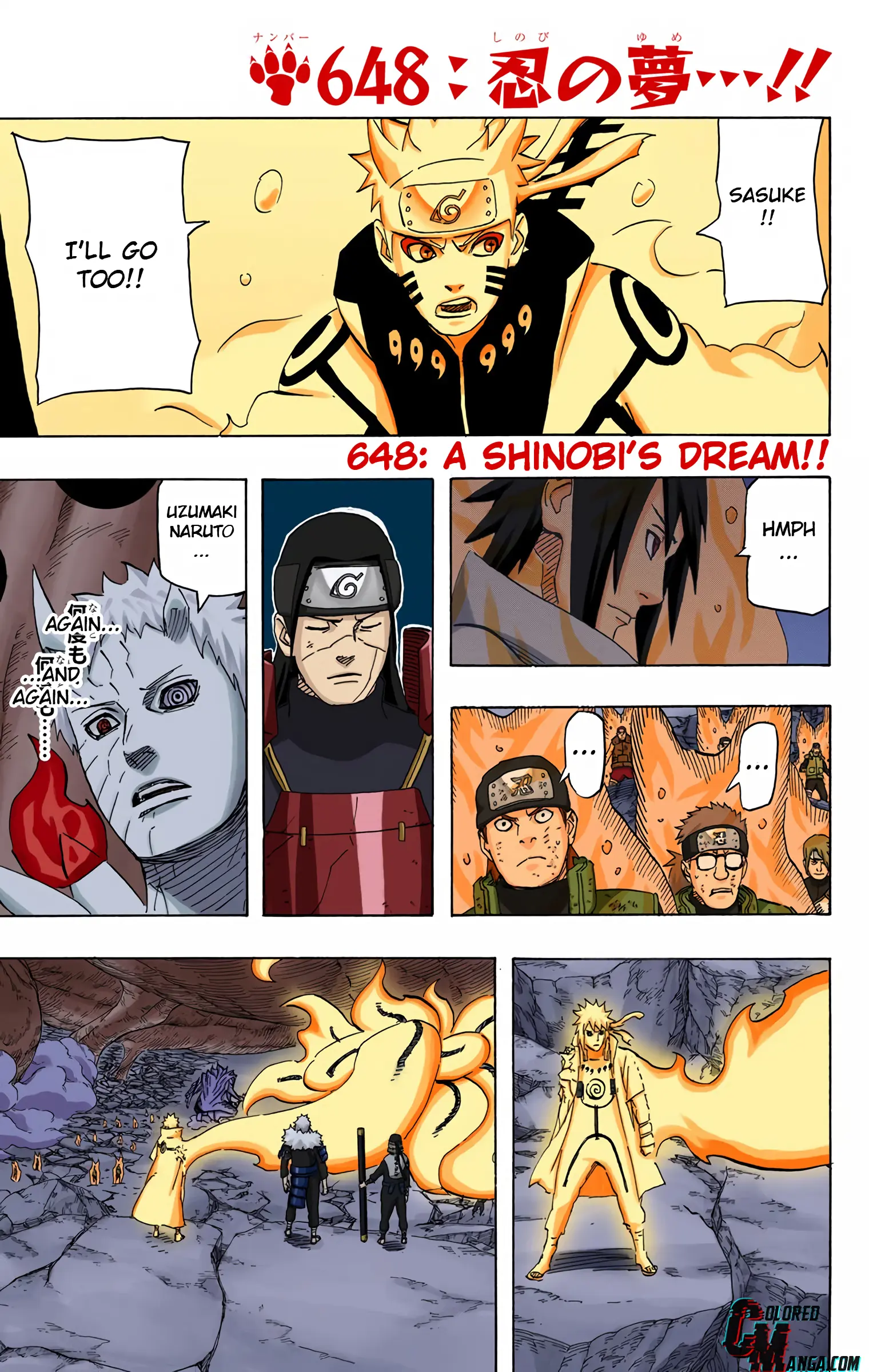 Naruto Colored Manga Online, chapter 648, page 7