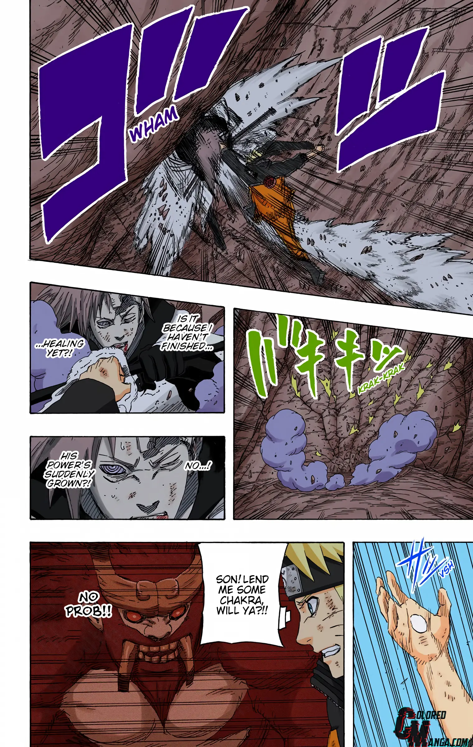 Naruto Colored Manga Online, chapter 673, page 2