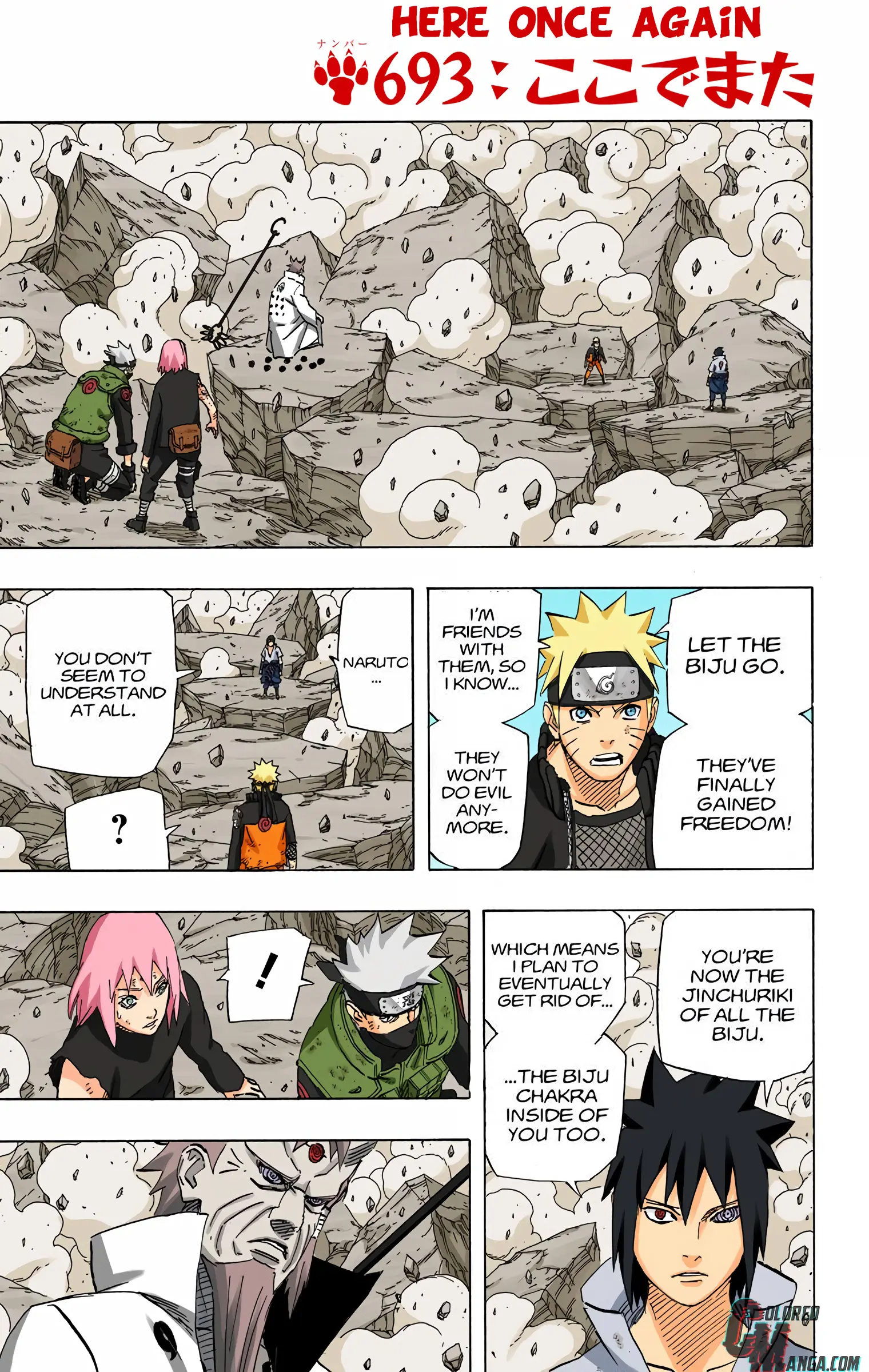 Naruto Colored Manga Online, chapter 693, page 1