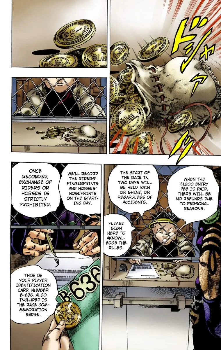 JoJo's Bizarre Adventure Steel Ball Run Colored Manga, chapter 1, page 38