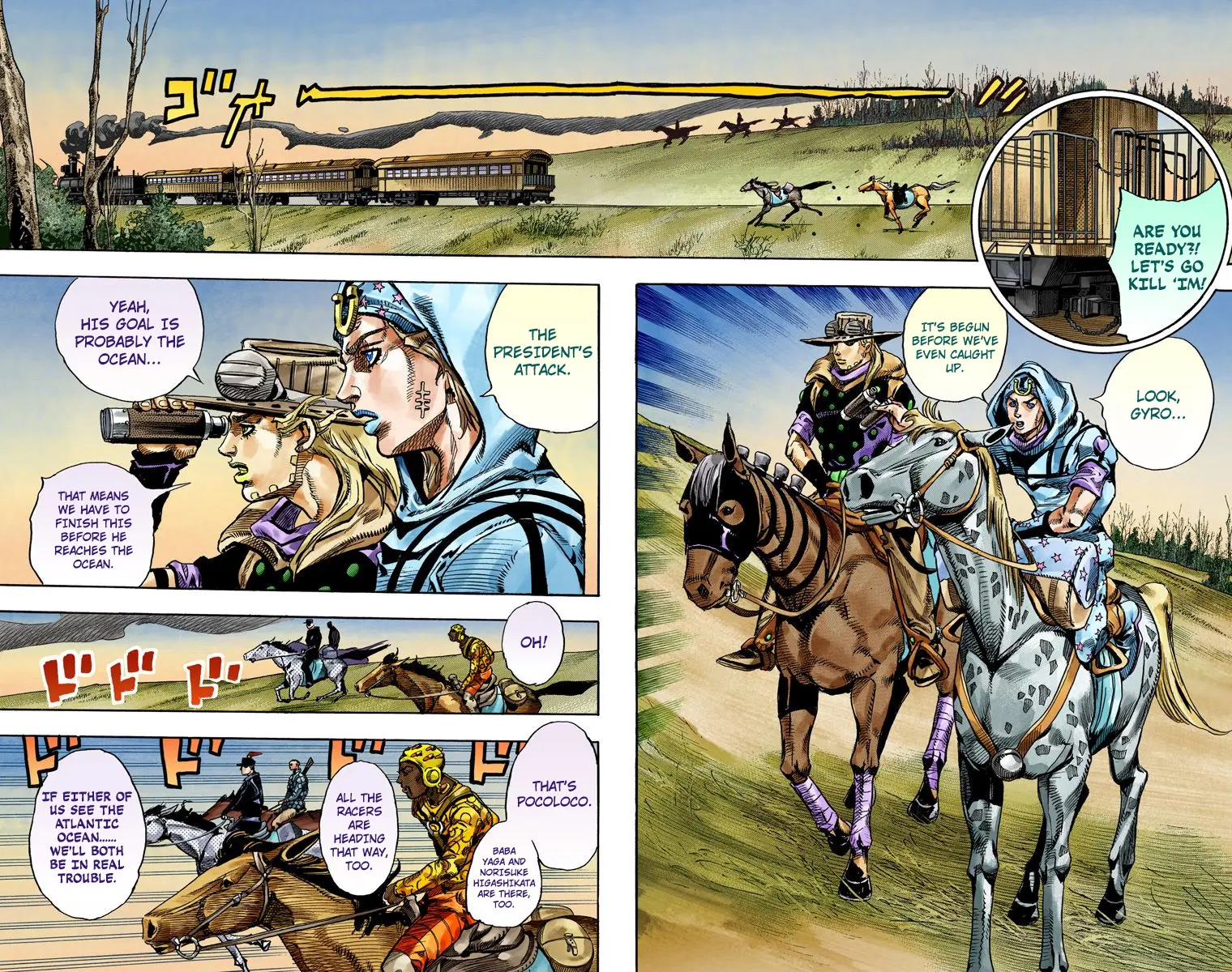 JoJo's Bizarre Adventure Steel Ball Run Colored Manga, chapter 74, page 47
