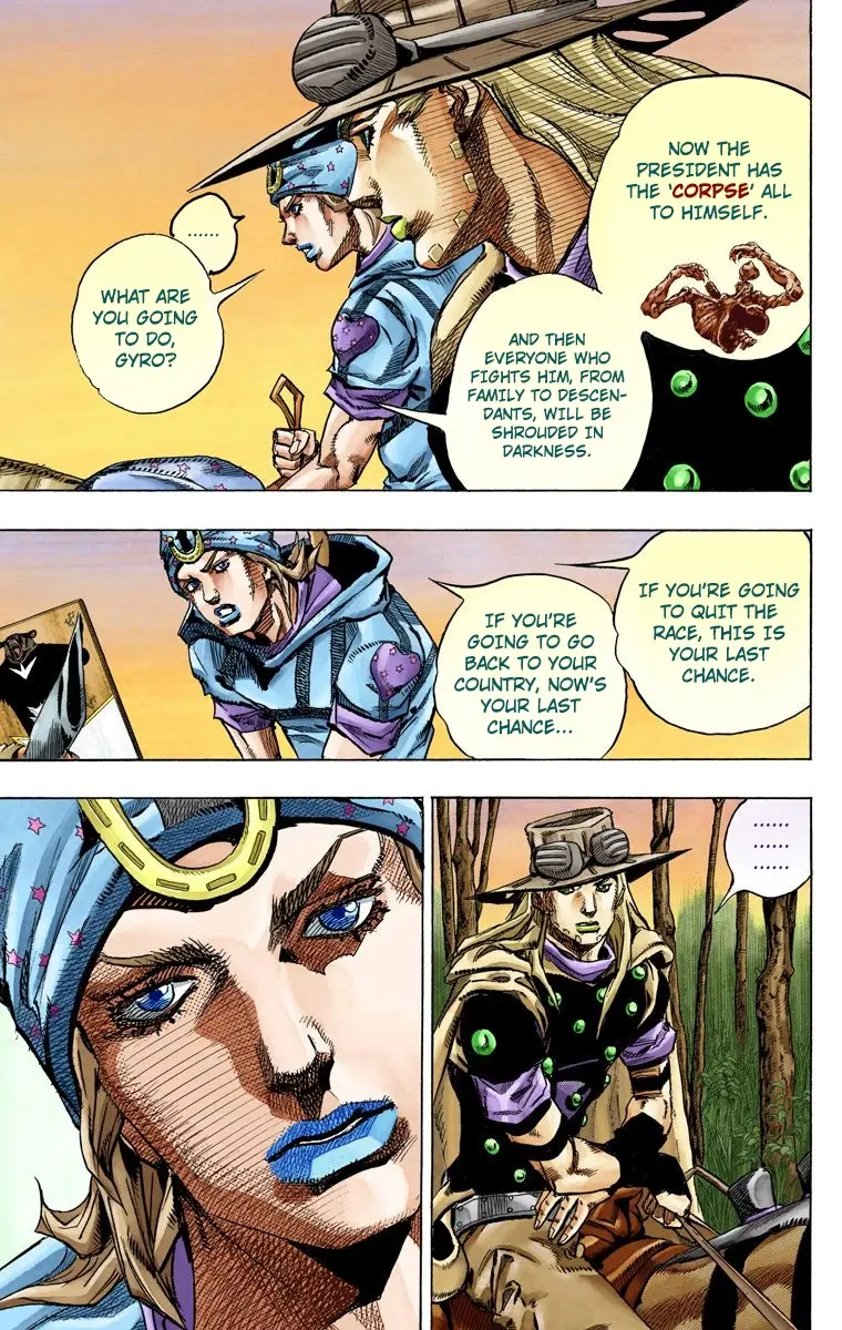 JoJo's Bizarre Adventure Steel Ball Run Colored Manga, chapter 76, page 13