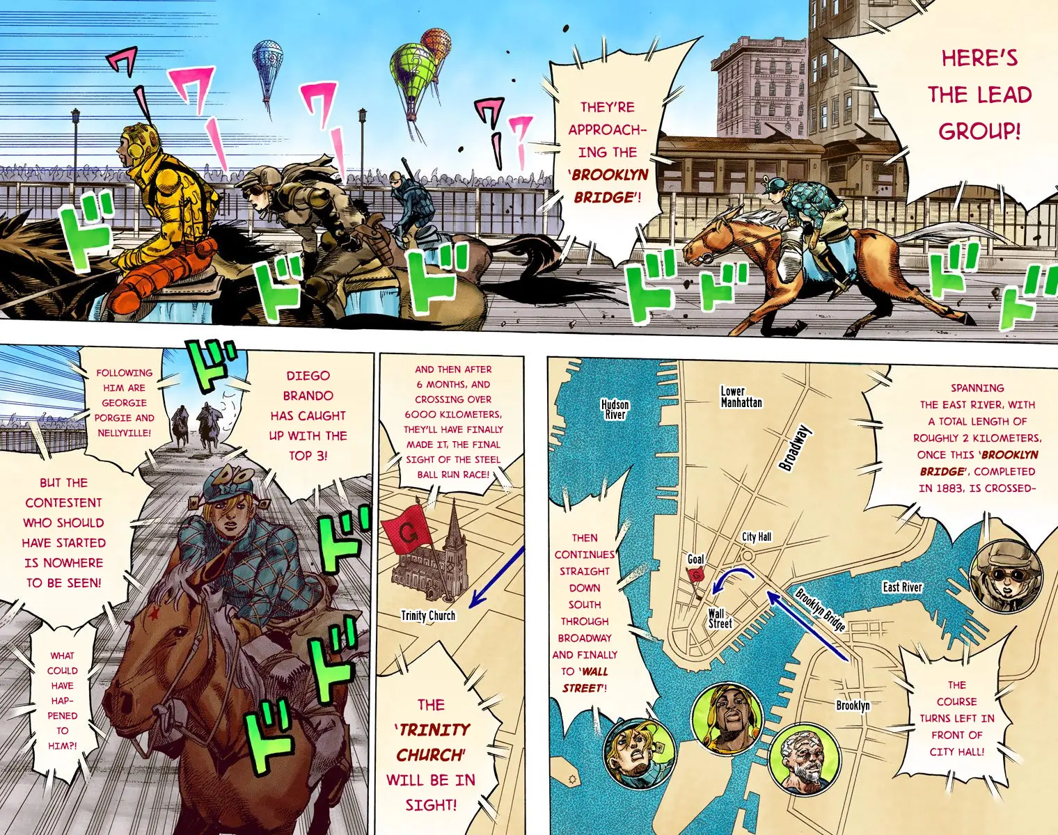 JoJo's Bizarre Adventure Steel Ball Run Colored Manga, chapter 93, page 7