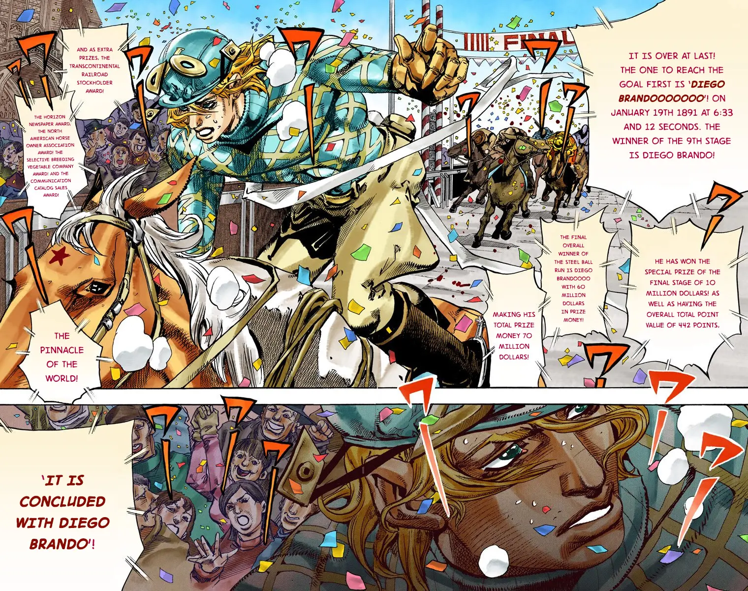 JoJo's Bizarre Adventure Steel Ball Run Colored Manga, chapter 94, page 32