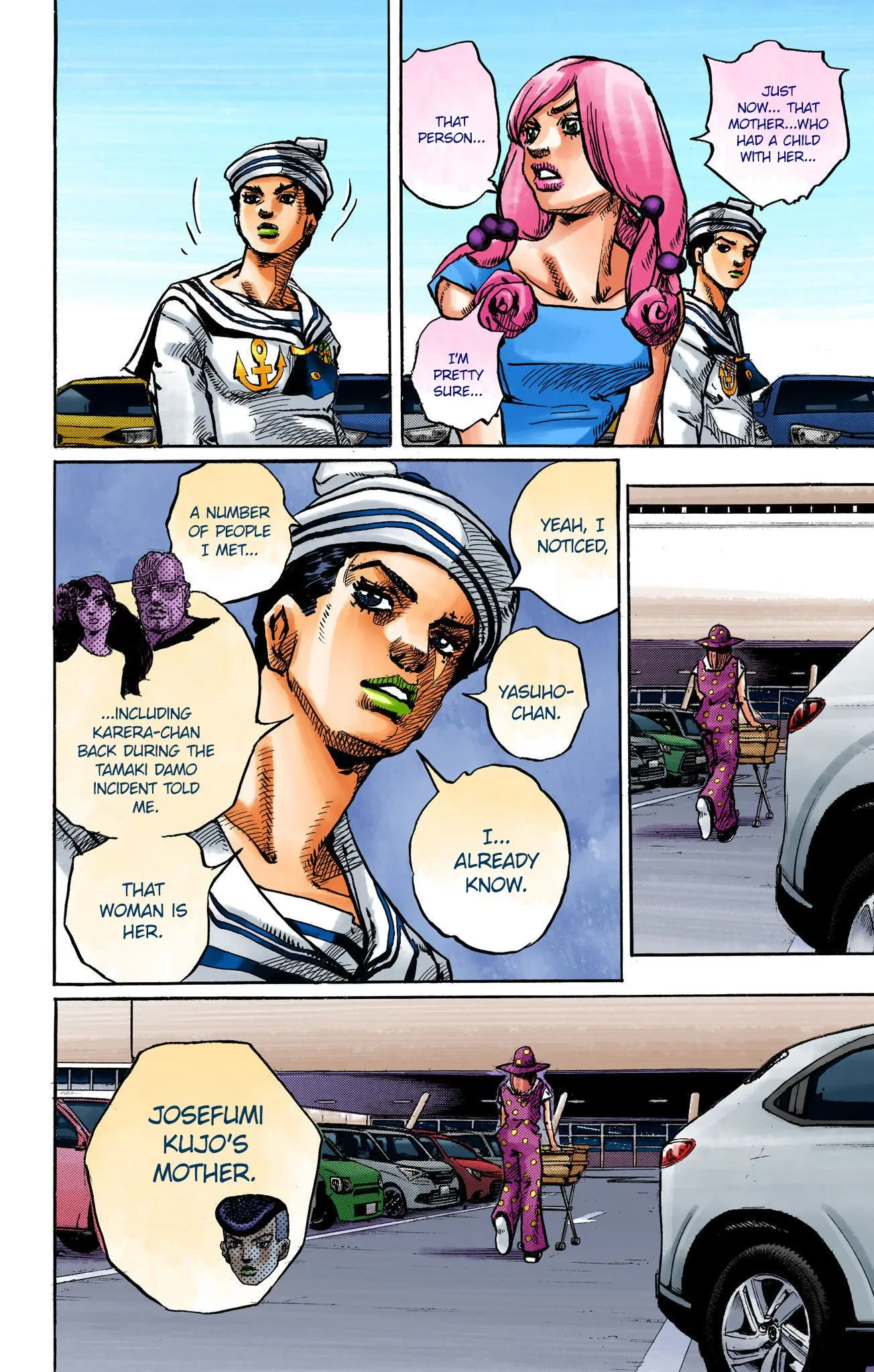 JoJo's Bizarre Adventure, Part 8: JoJolion Colored Manga, chapter 110 END, page 34