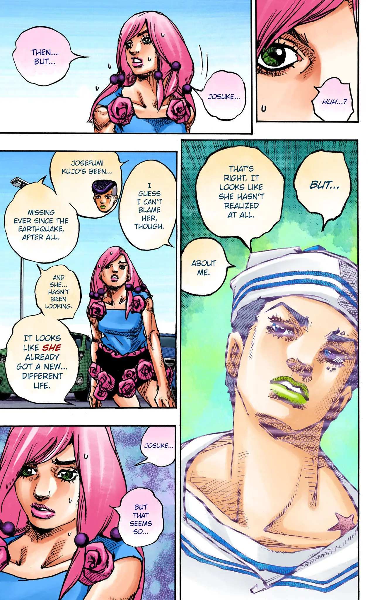 JoJo's Bizarre Adventure, Part 8: JoJolion Colored Manga, chapter 110 END, page 35