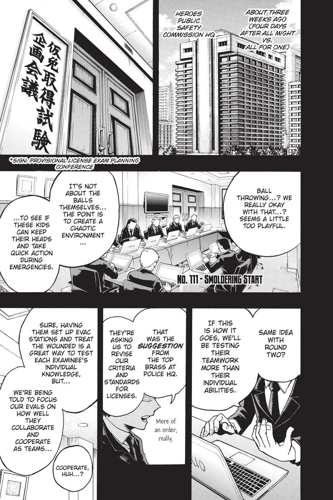 My Hero Academia, chapter 111, page 1