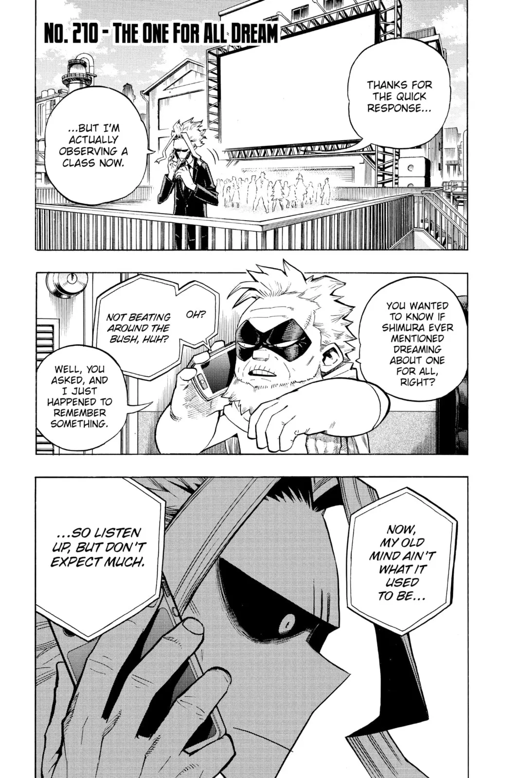 My Hero Academia, chapter 210, page 1