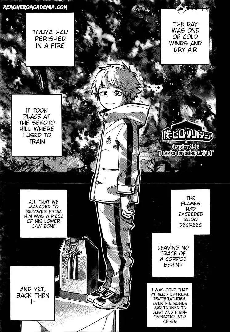 My Hero Academia, chapter 291, page 1