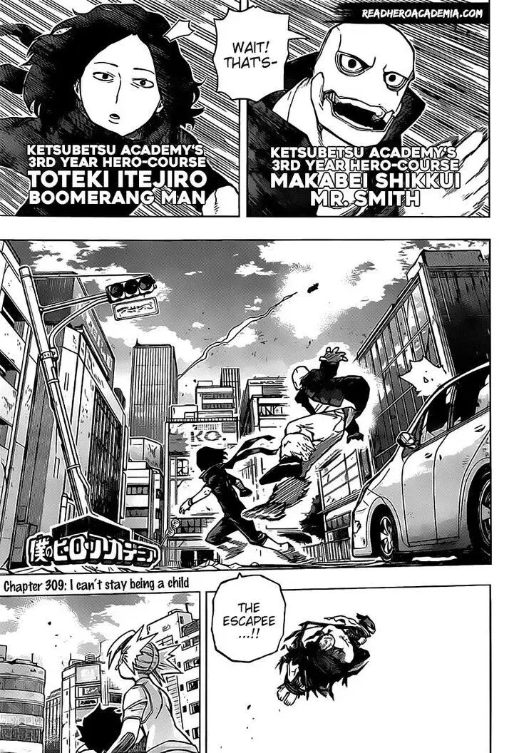 My Hero Academia, chapter 309, page 1