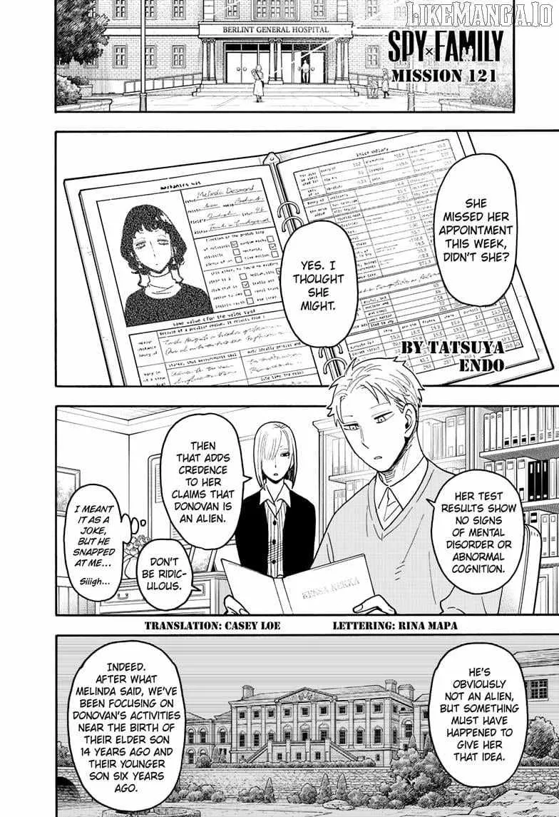 SPY x FAMILY Manga, chapter 121, page 1
