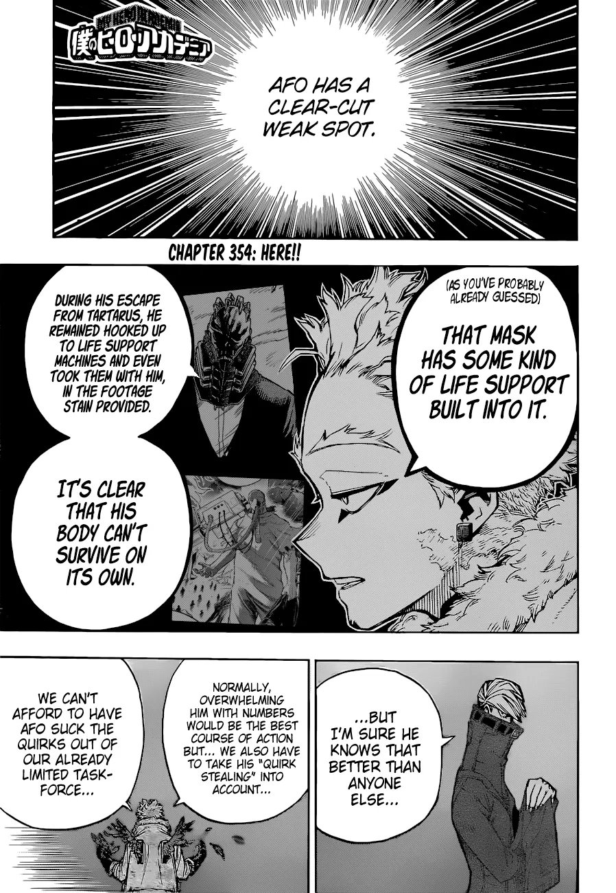 My Hero Academia, chapter 354, page 1