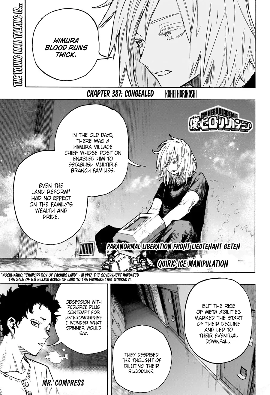 My Hero Academia, chapter 387, page 1