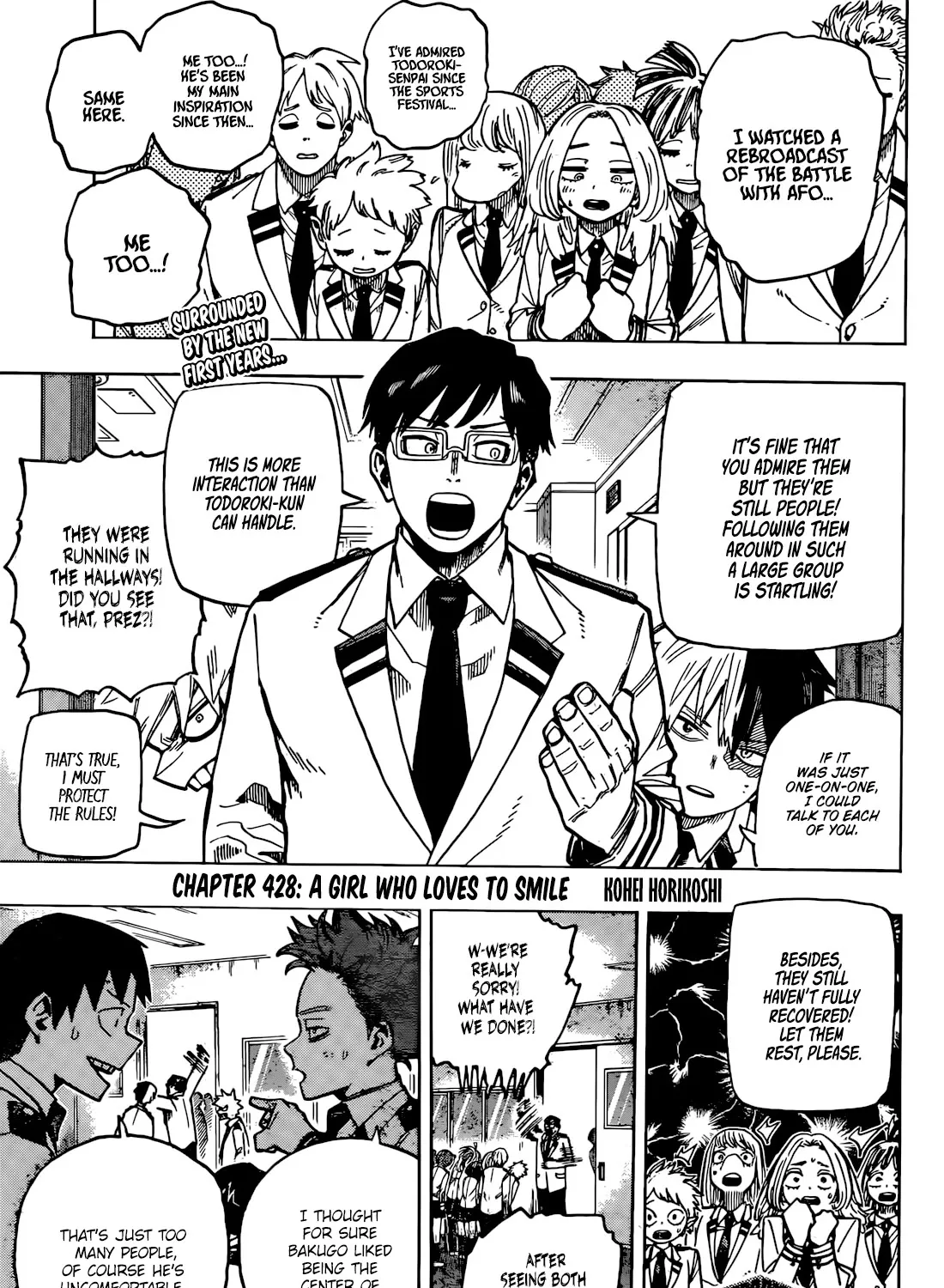 My Hero Academia, chapter 428, page 1