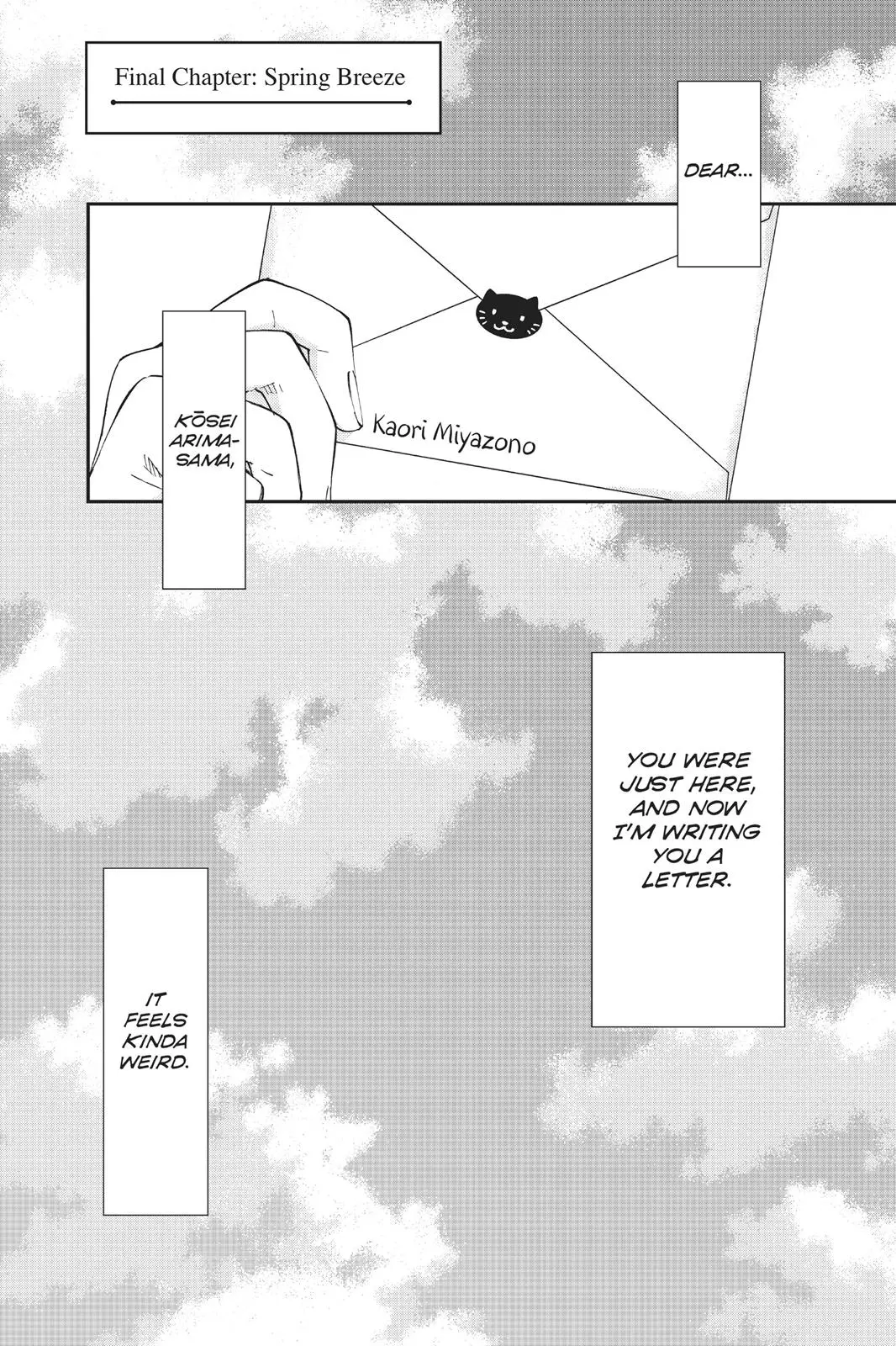 Shigatsu wa Kimi no Uso, chapter 44 END, page 1